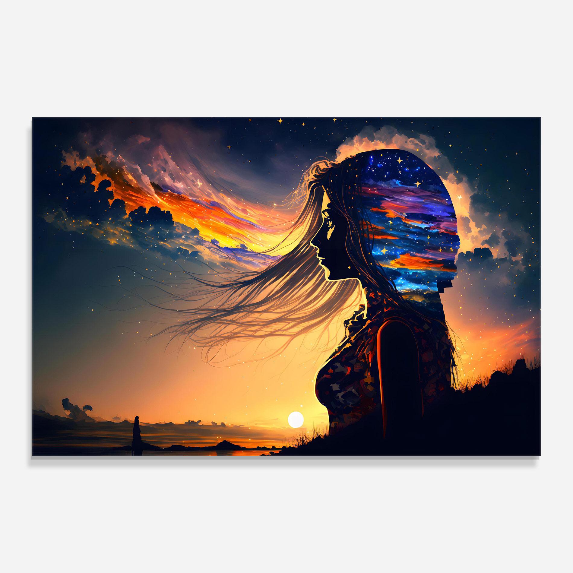 Glasbild Woman Fairytale mockup 0