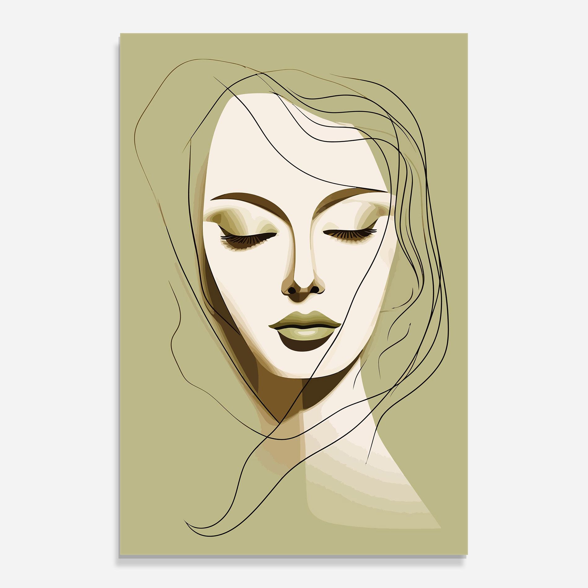 Cream Womans Face mockup 0