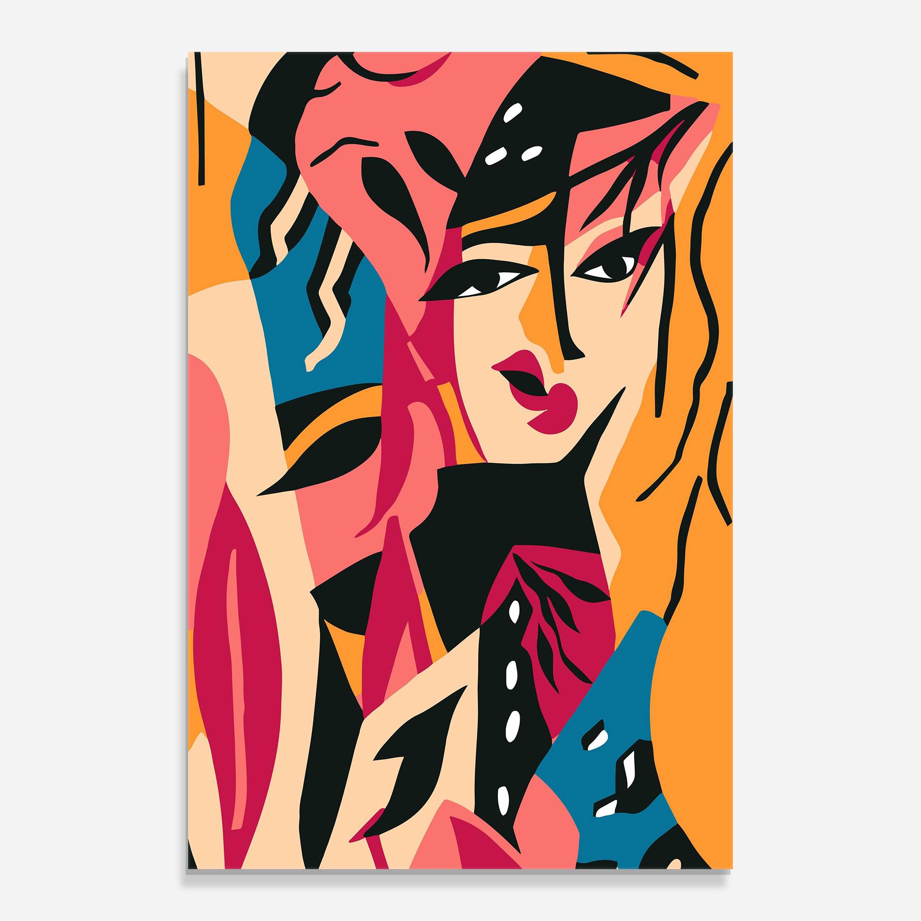 Glasbild Crowd Face mockup 0