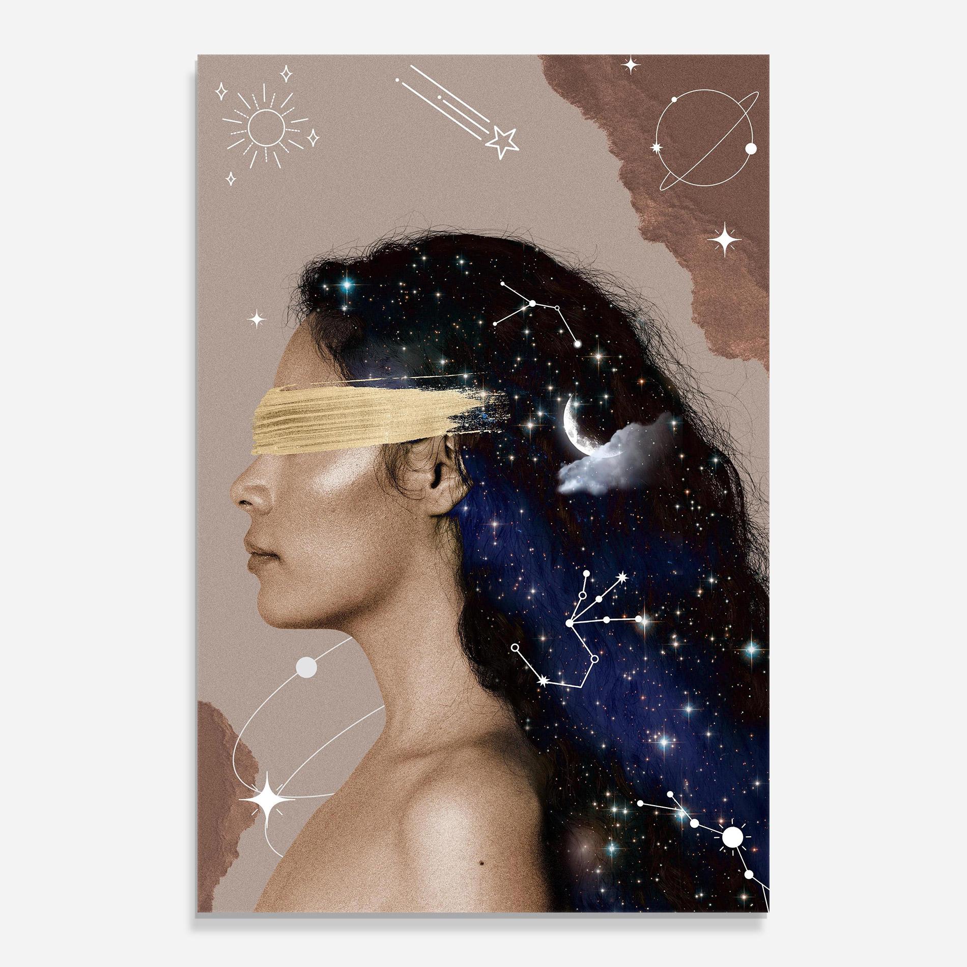 Glasbild Galaxy Hair mockup 0