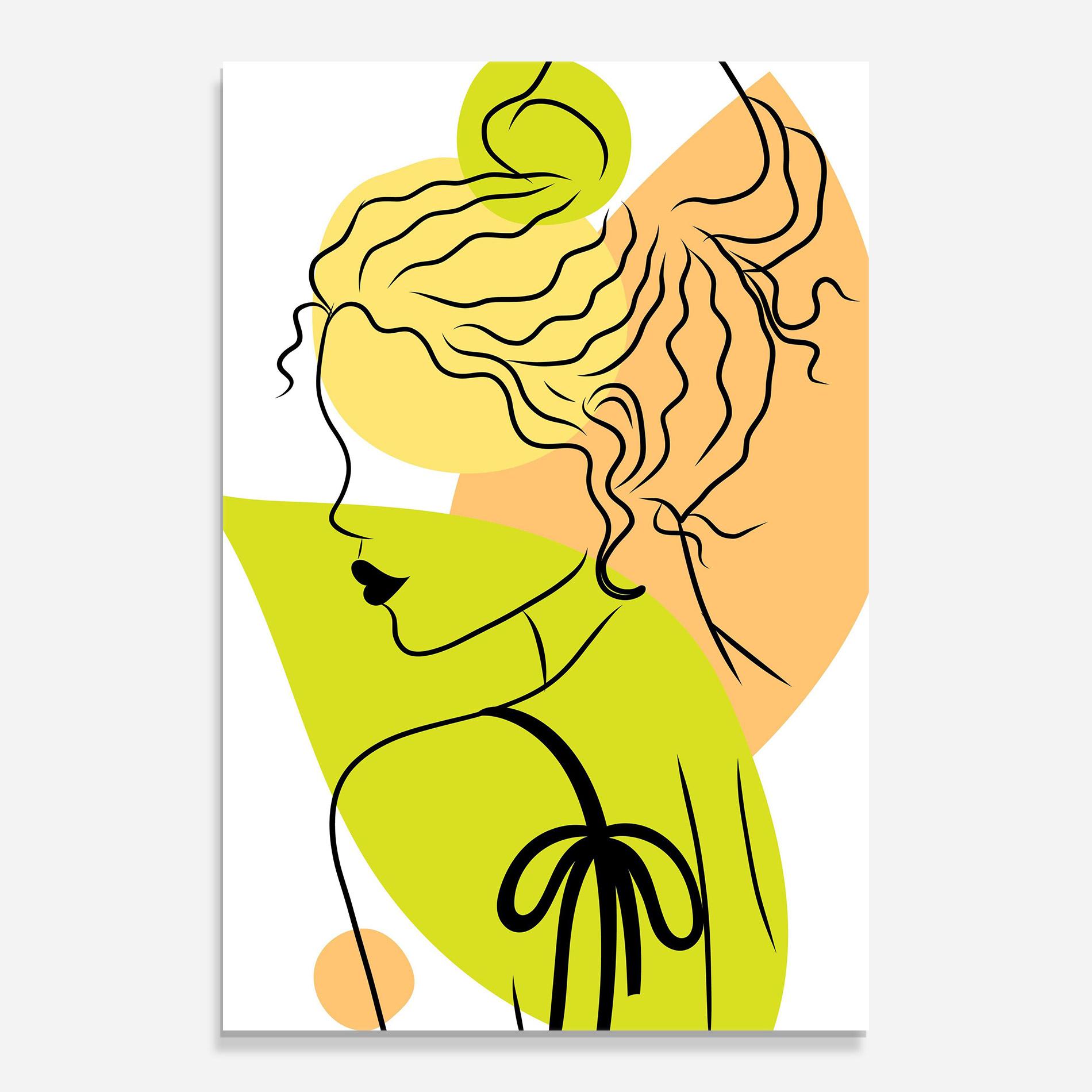Glasbild Lime Woman mockup 0