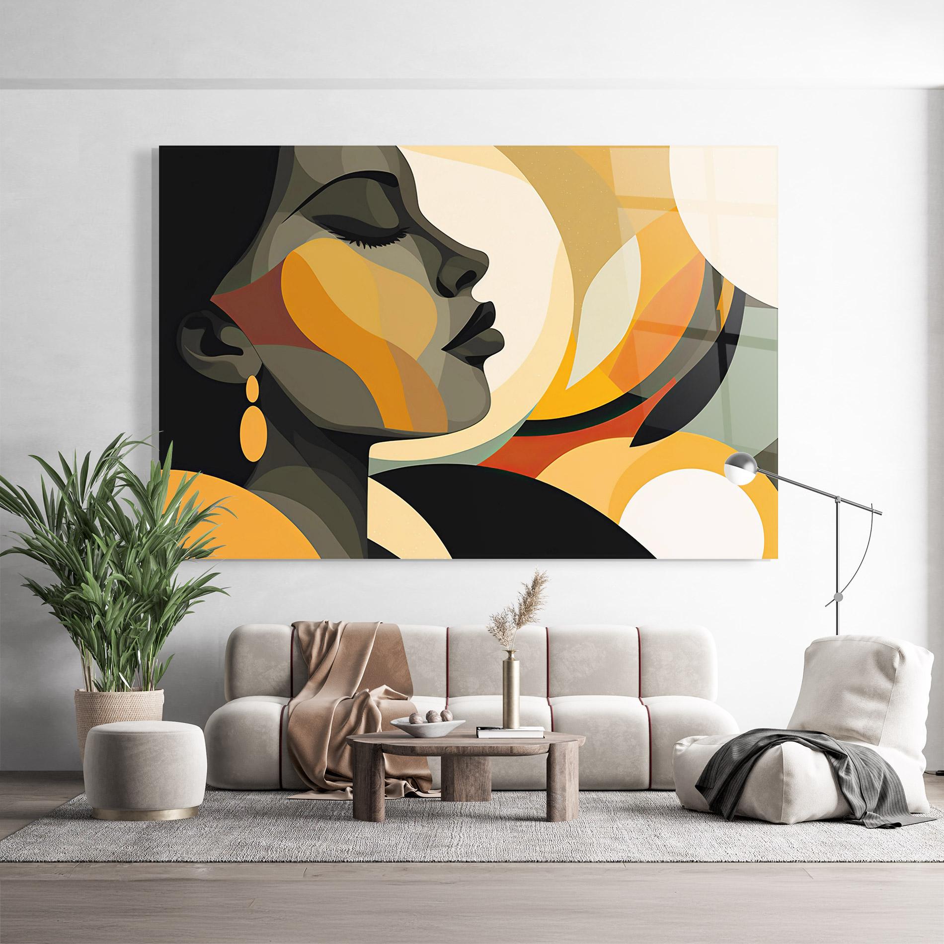 Glasbild Dreamy Graphic Girl mockup 9