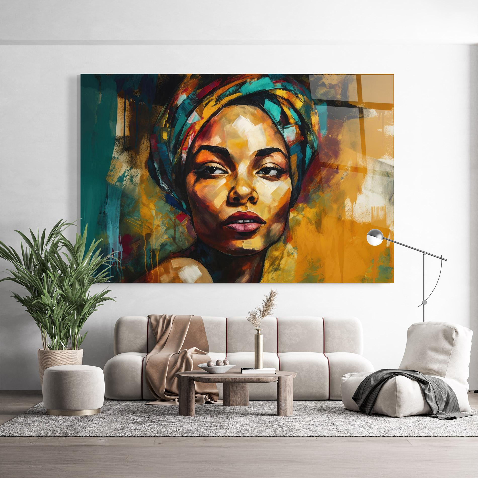 Glasbild Enigmatic Expression mockup 9