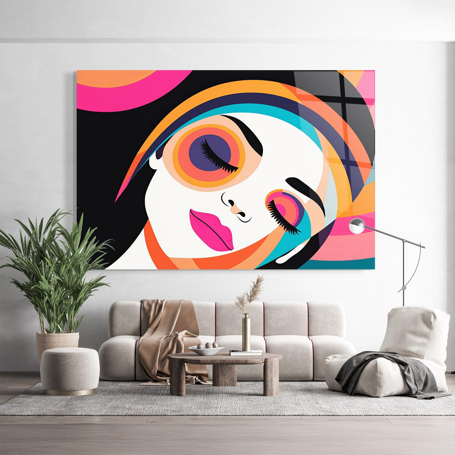 Glasbild Hypnotic Dreams mockup 9