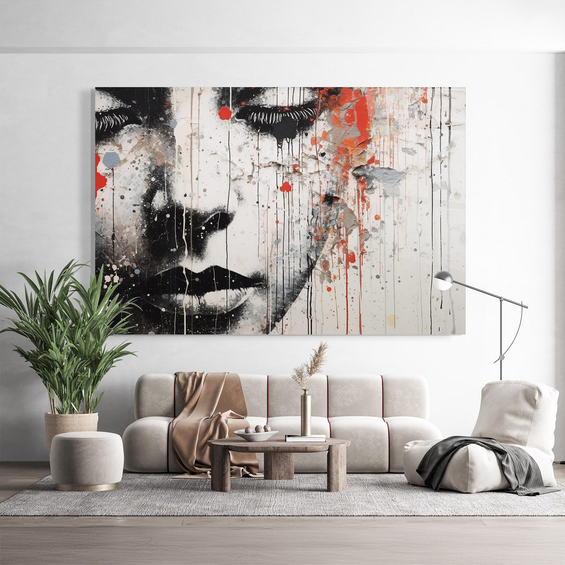 Glasbild Ink Street Graffiti mockup 9