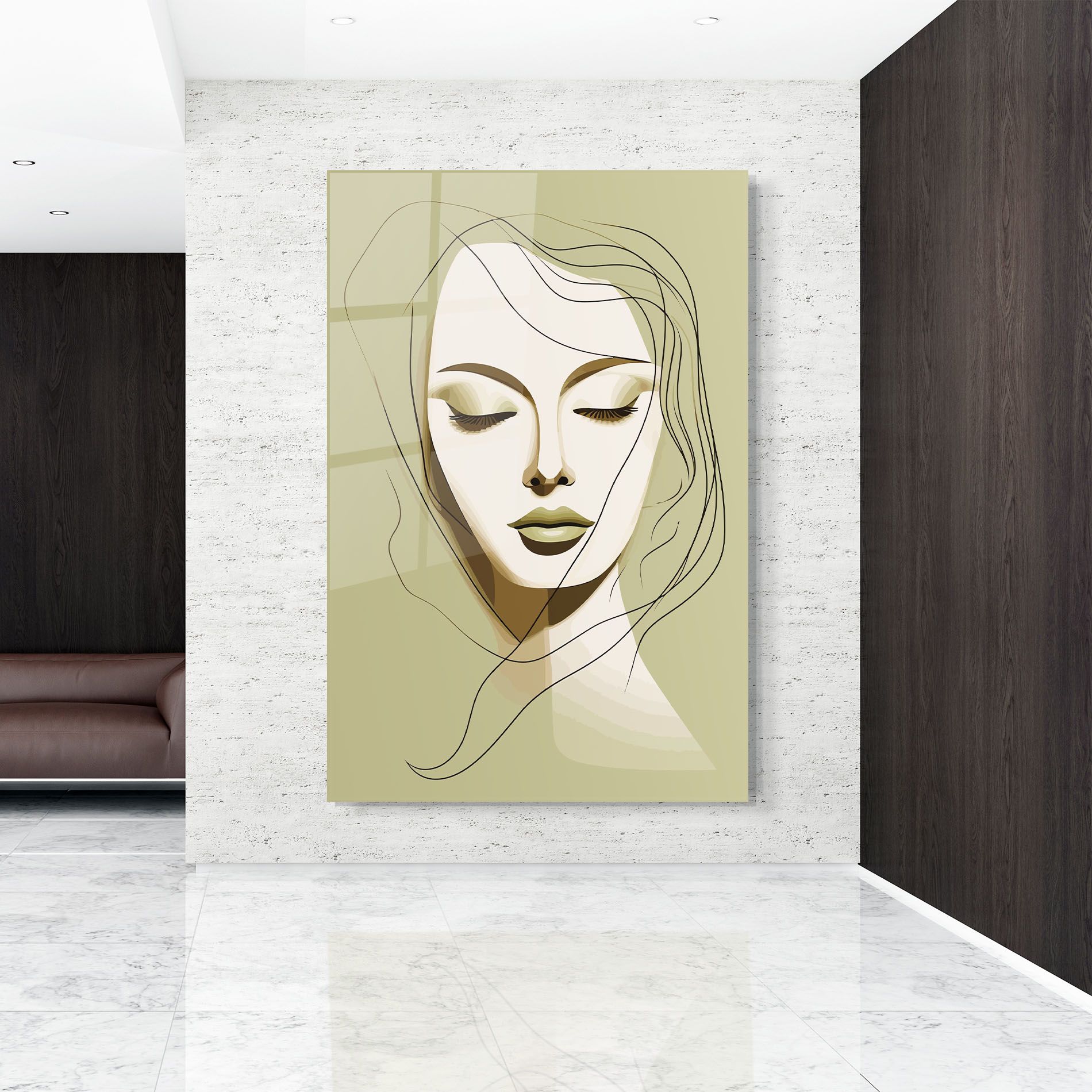 Cream Womans Face mockup 9
