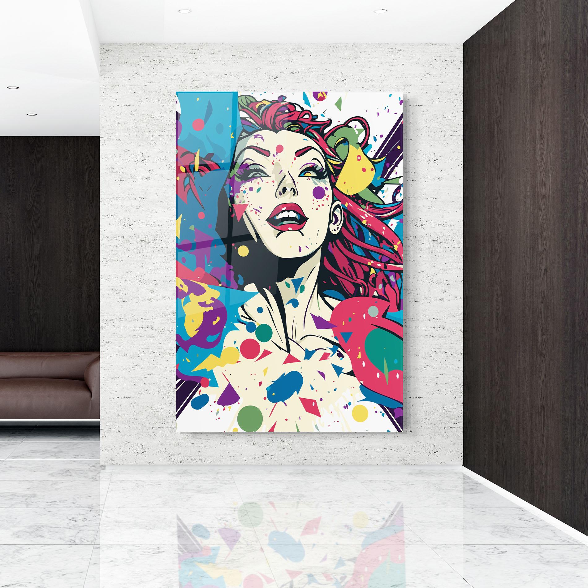 Glasbild Fictional Woman mockup 9