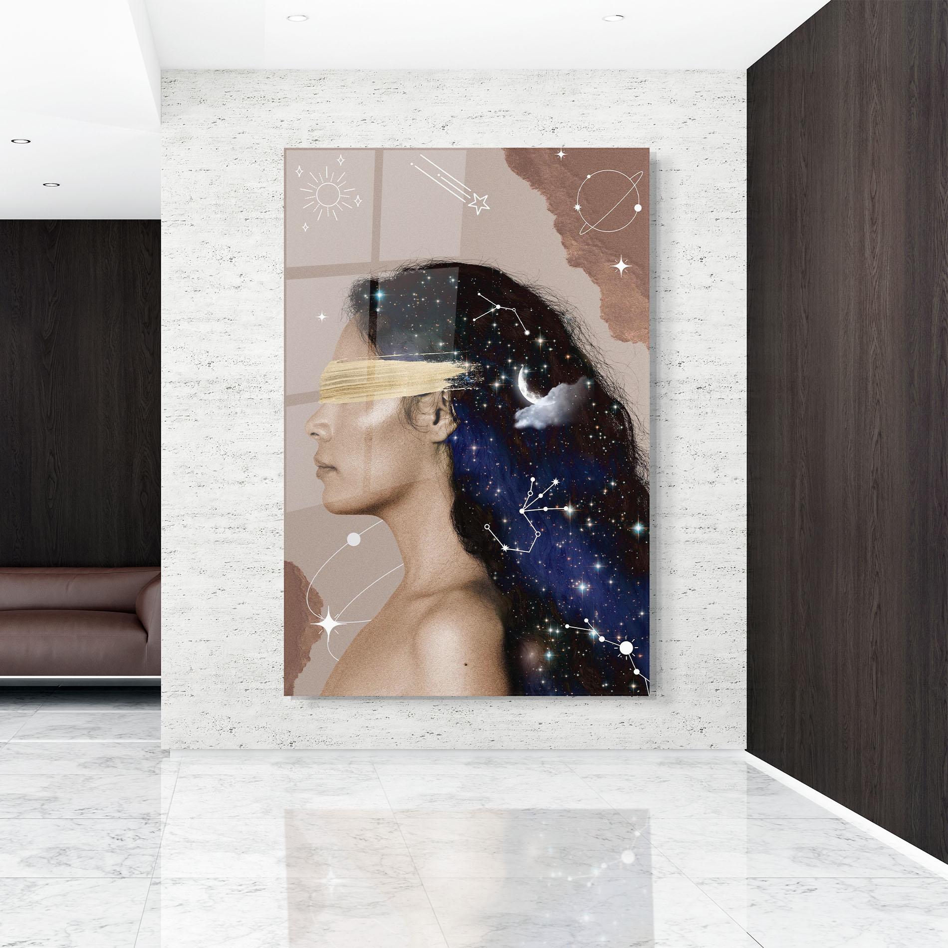 Glasbild Galaxy Hair mockup 9