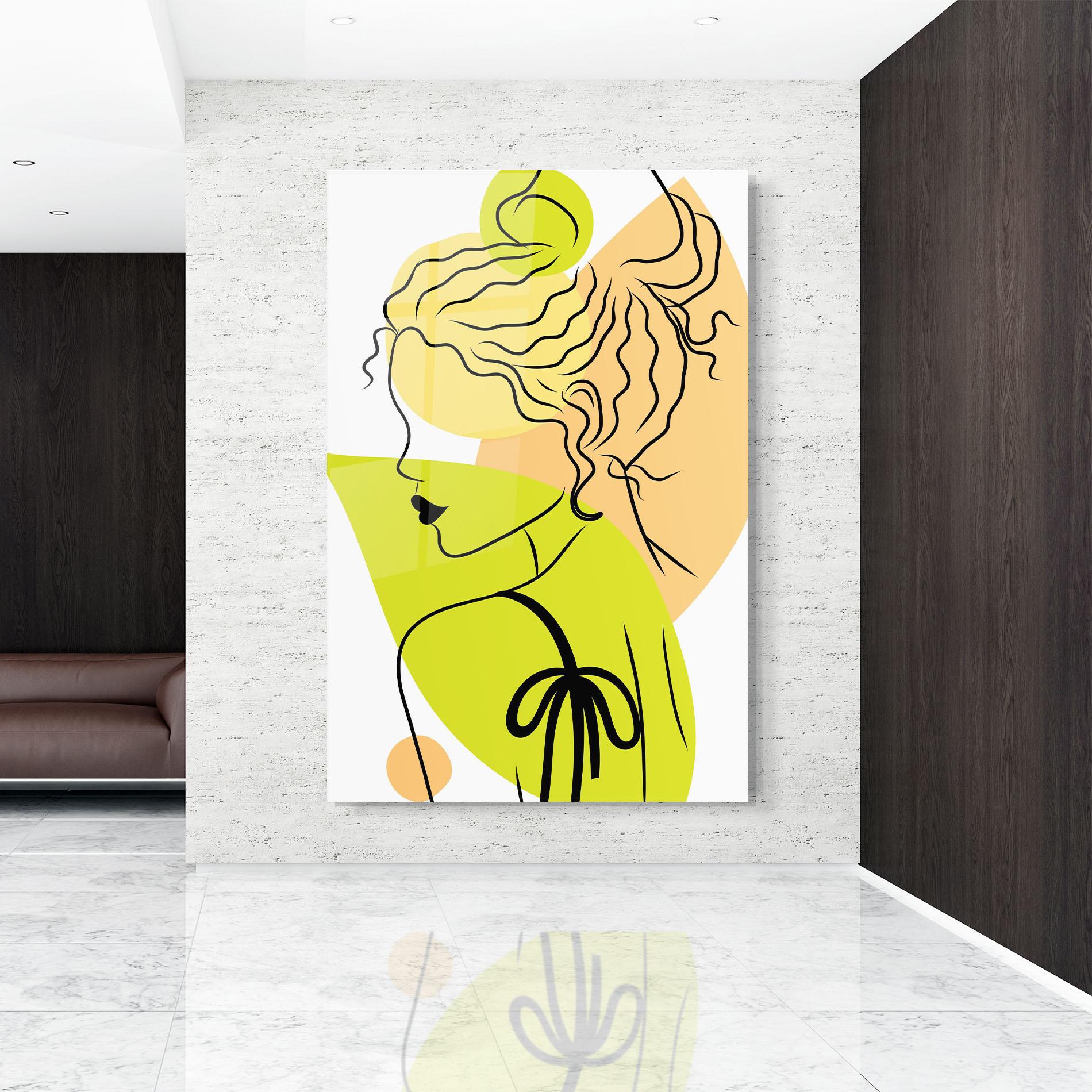Glasbild Lime Woman mockup 9