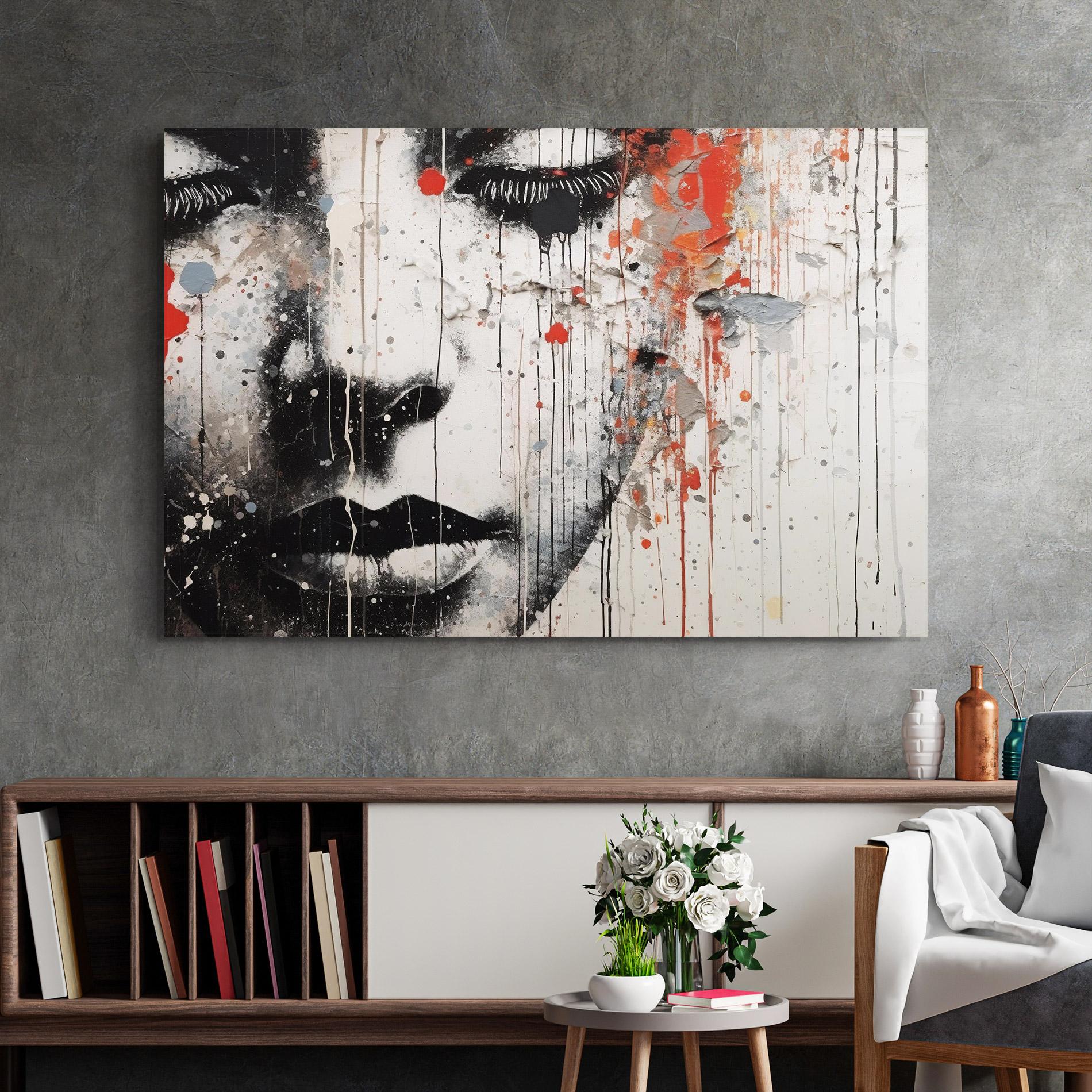 Glasbild Ink Street Graffiti mockup 2