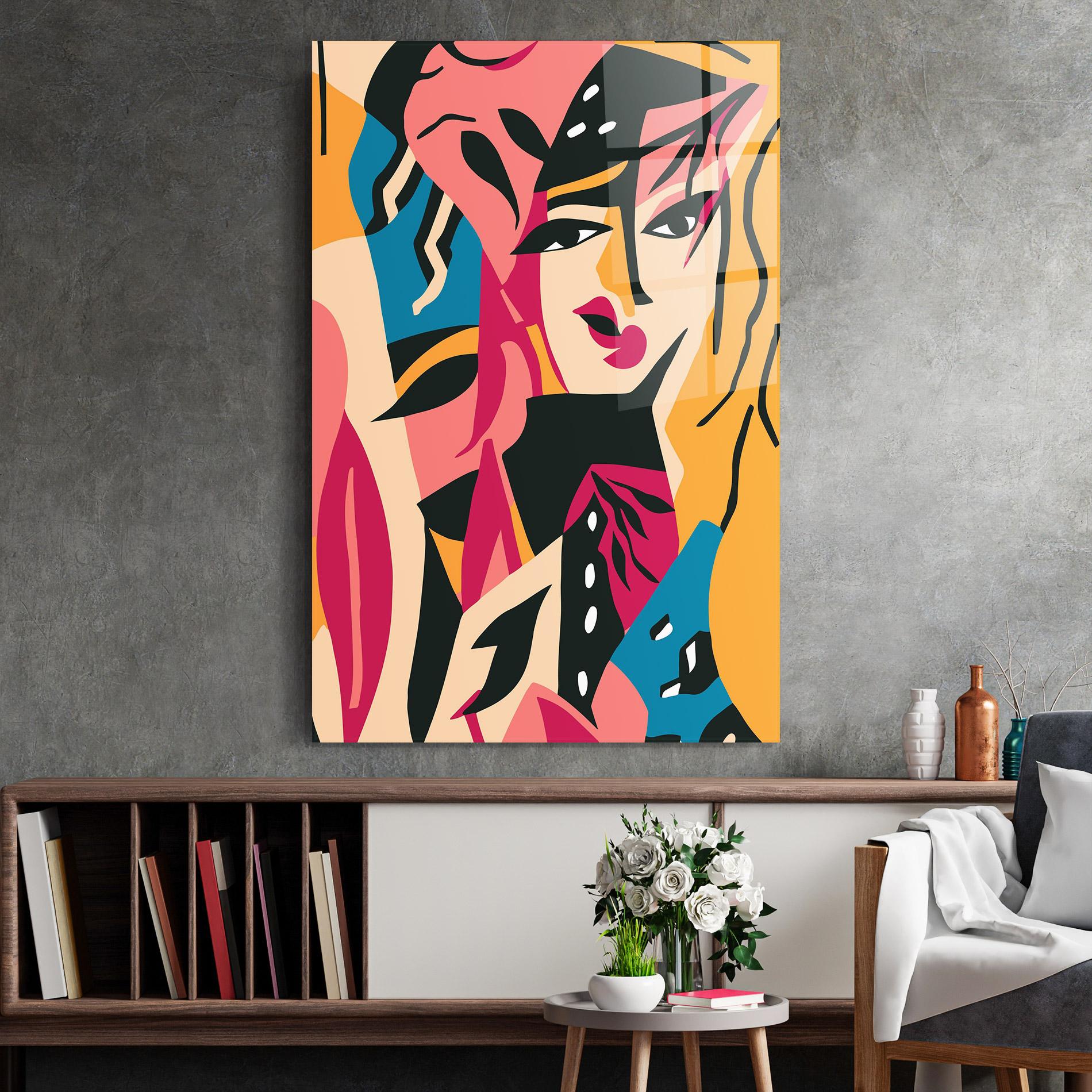 Glasbild Crowd Face mockup 2