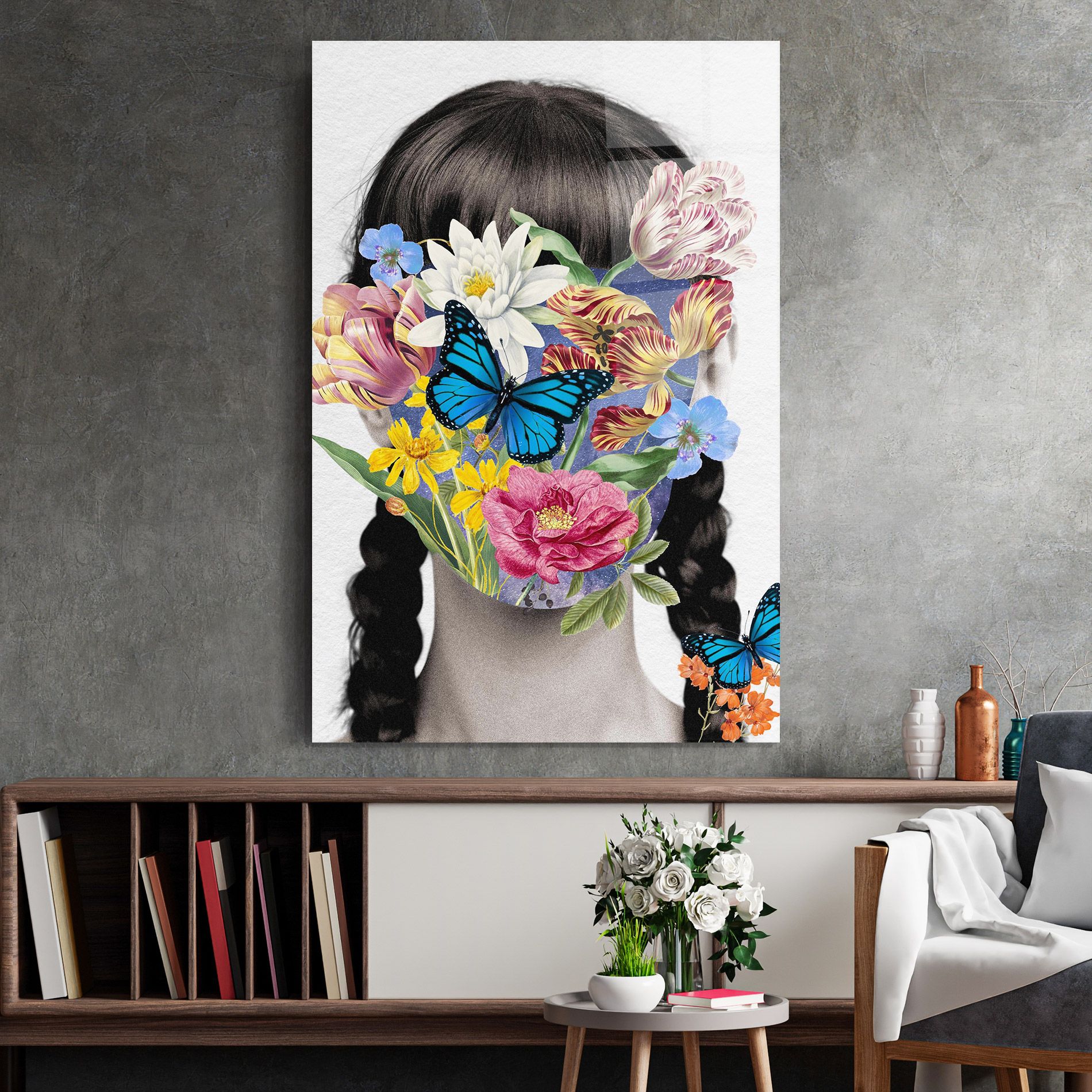 Flower Face Woman mockup 2