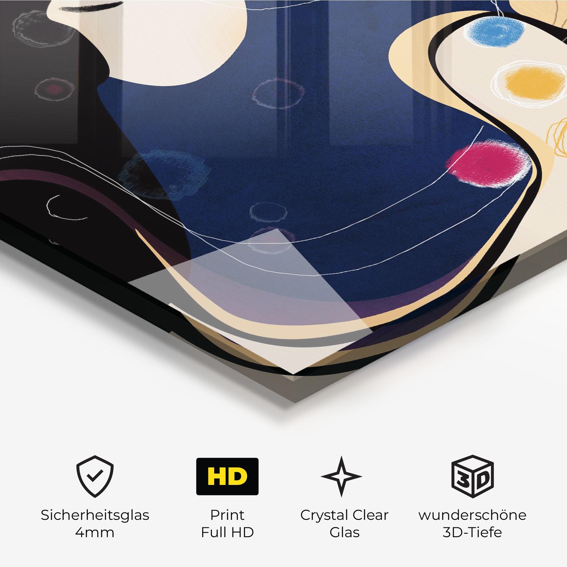 Glasbild Decorative Girl Painting mockup 3