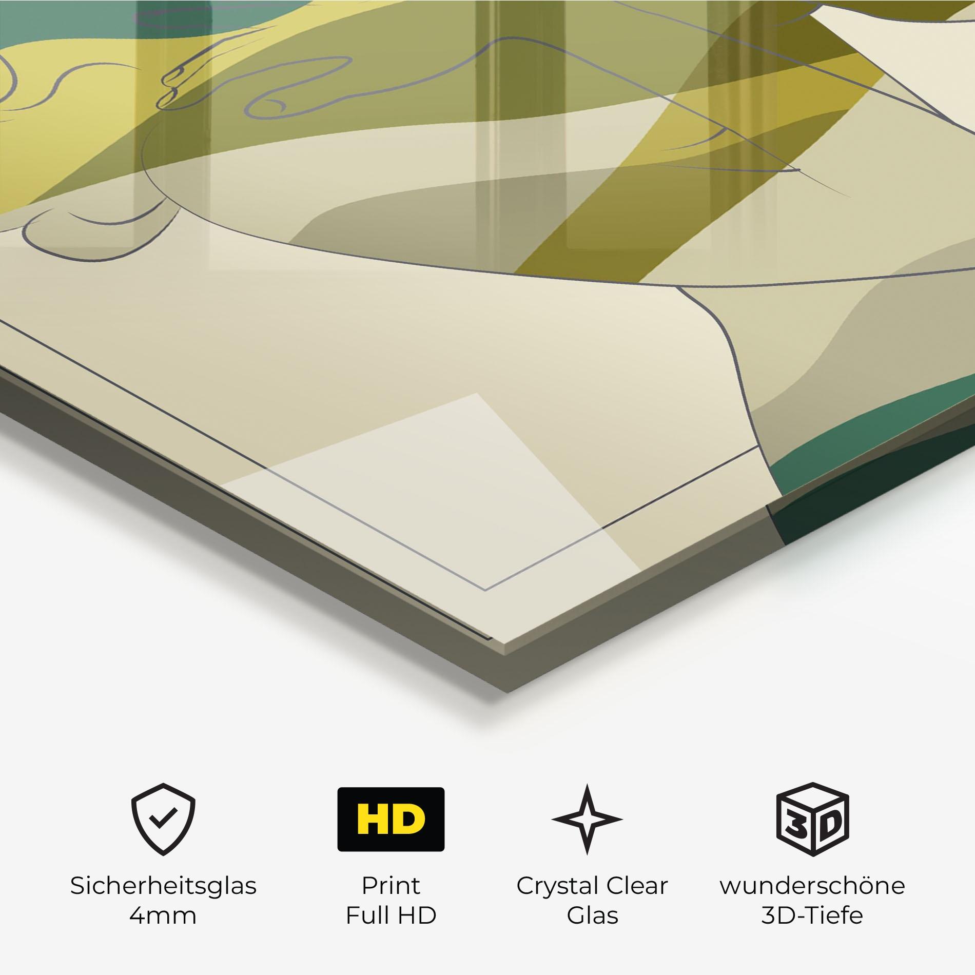 Glasbild Green Nature Woman mockup 3