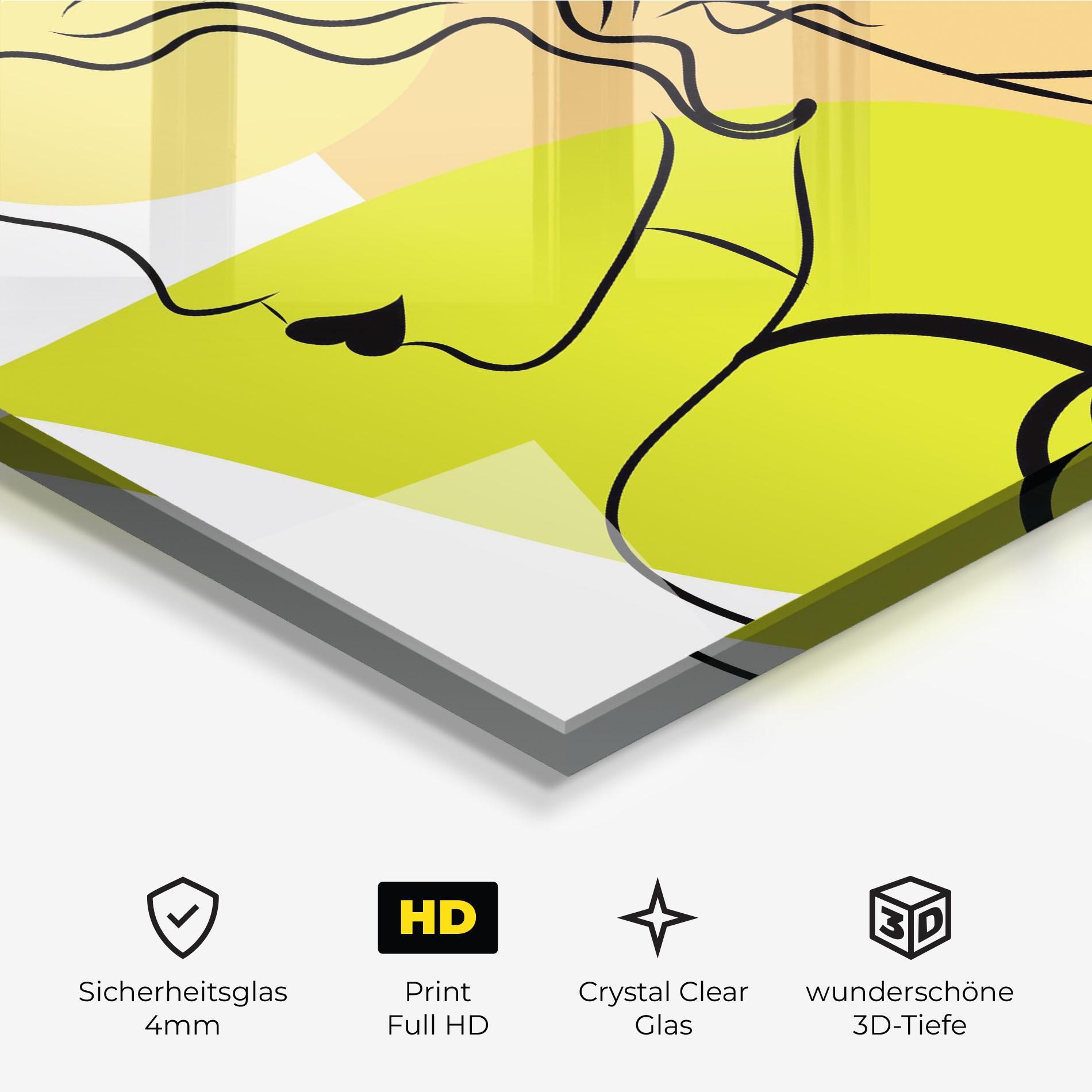 Glasbild Lime Woman mockup 3