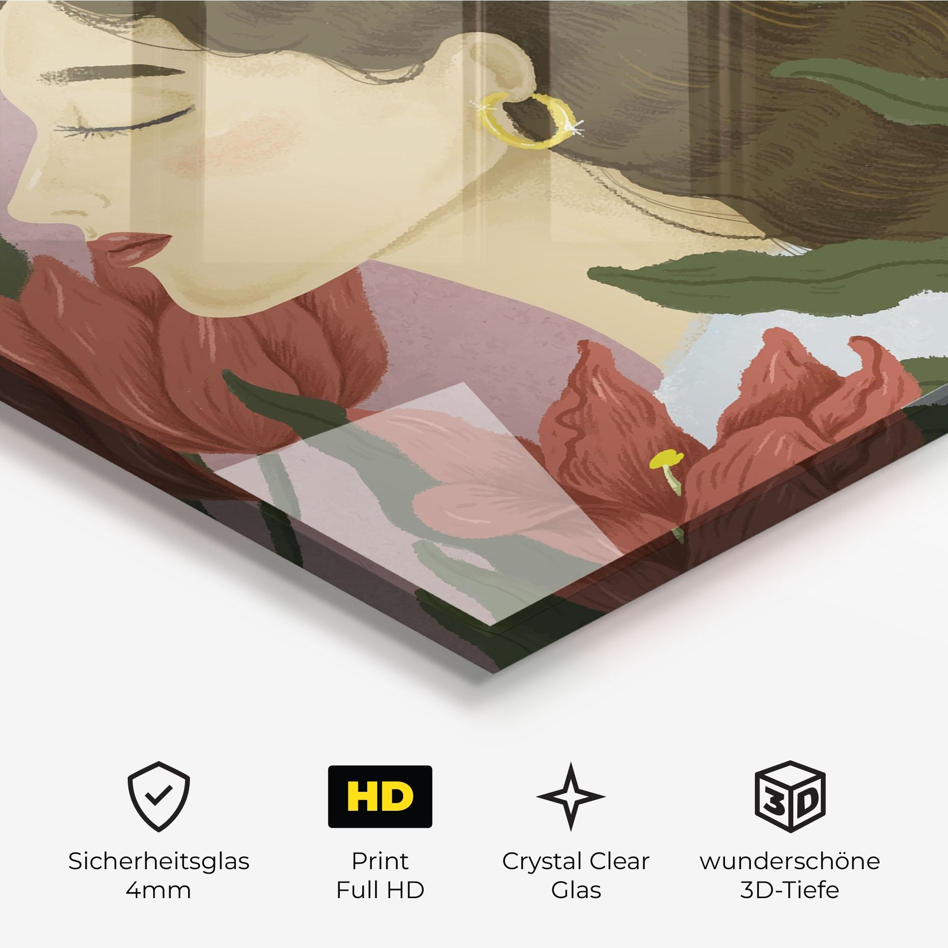 Glasbild Tulip Pretty Girl mockup 3