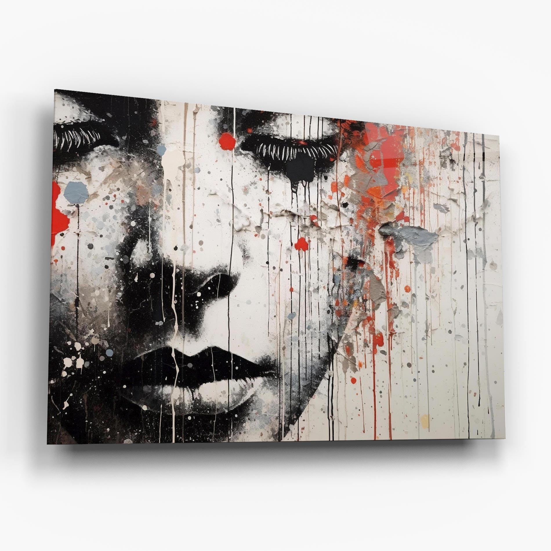 Glasbild Ink Street Graffiti mockup 6