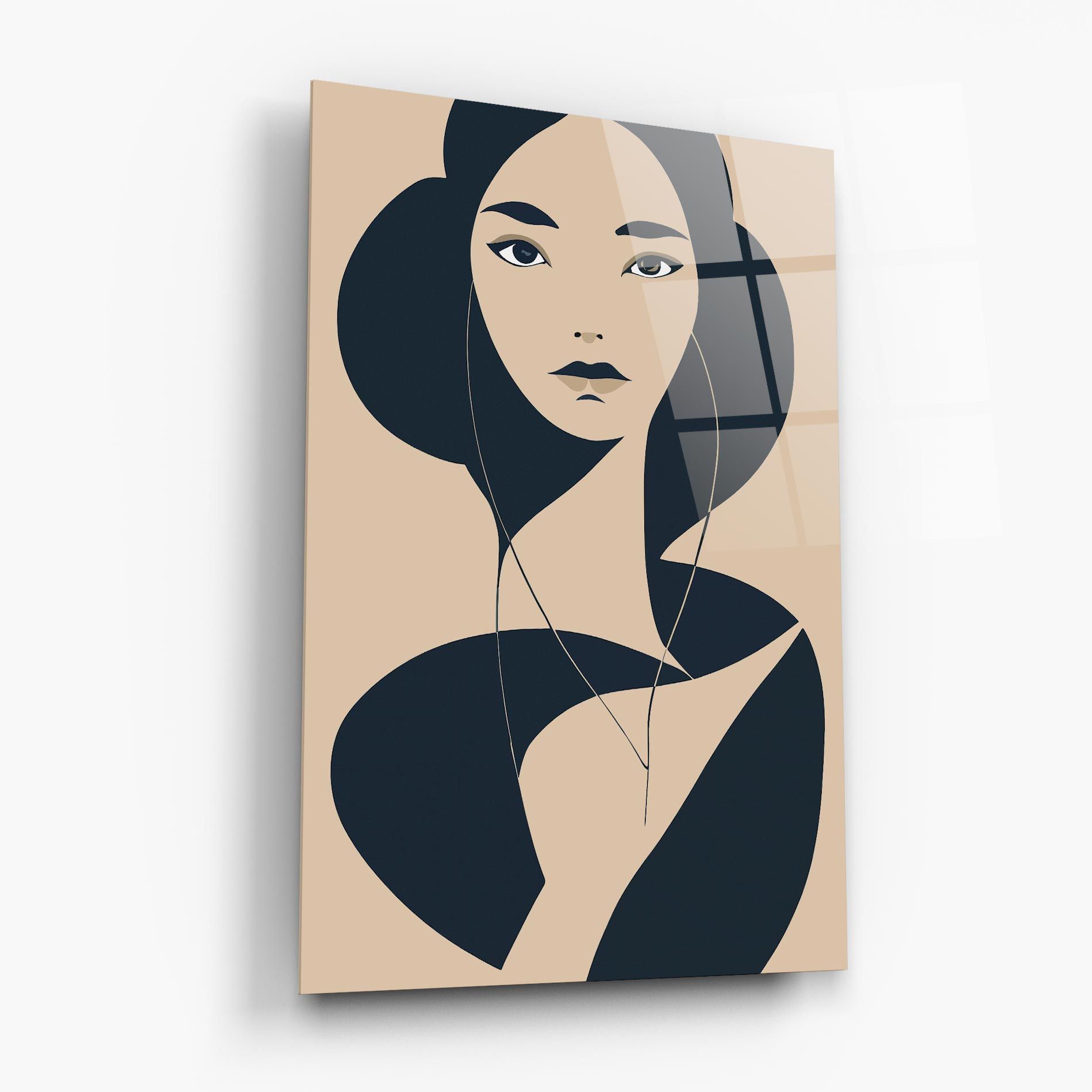 Cream Blue Woman mockup 6