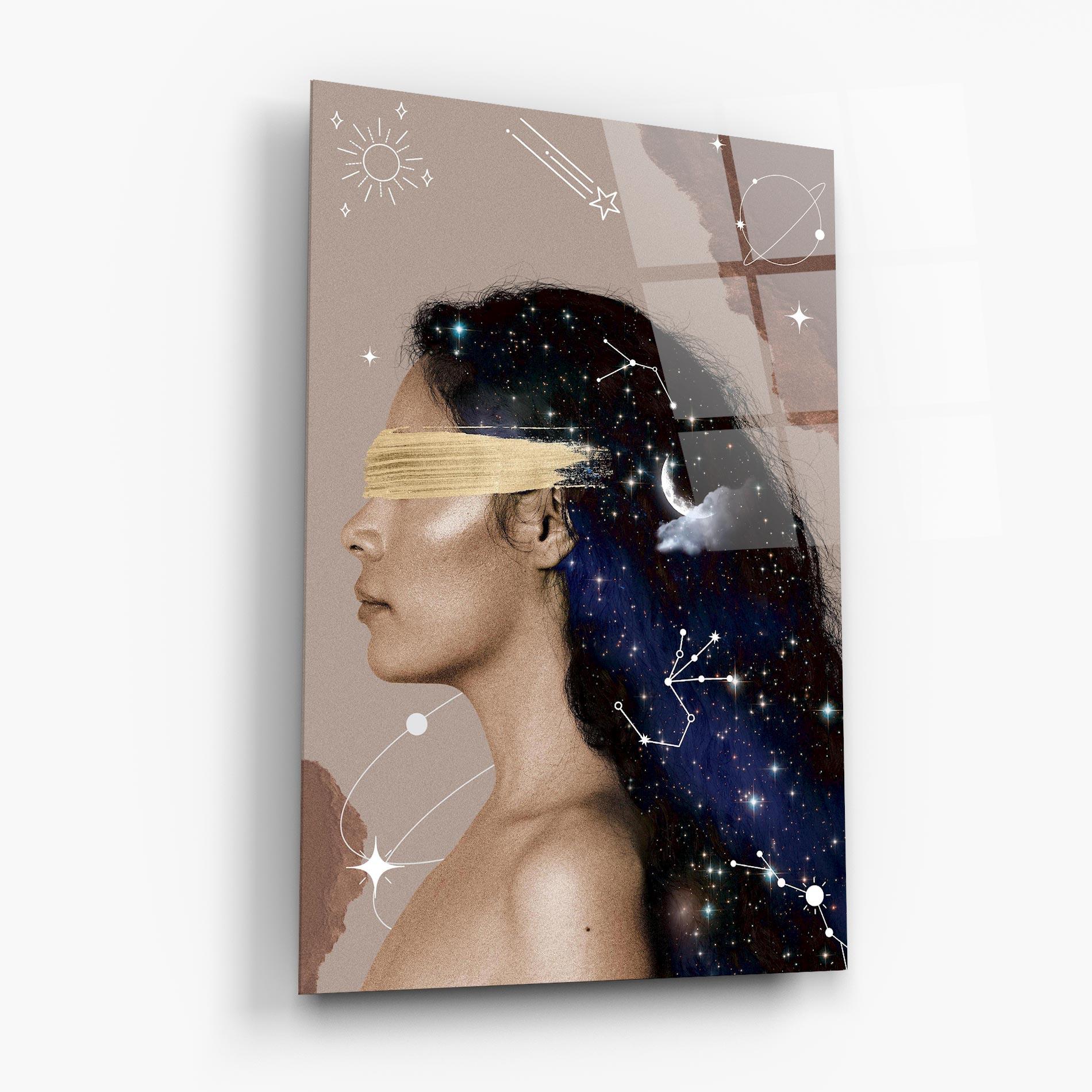 Glasbild Galaxy Hair mockup 6