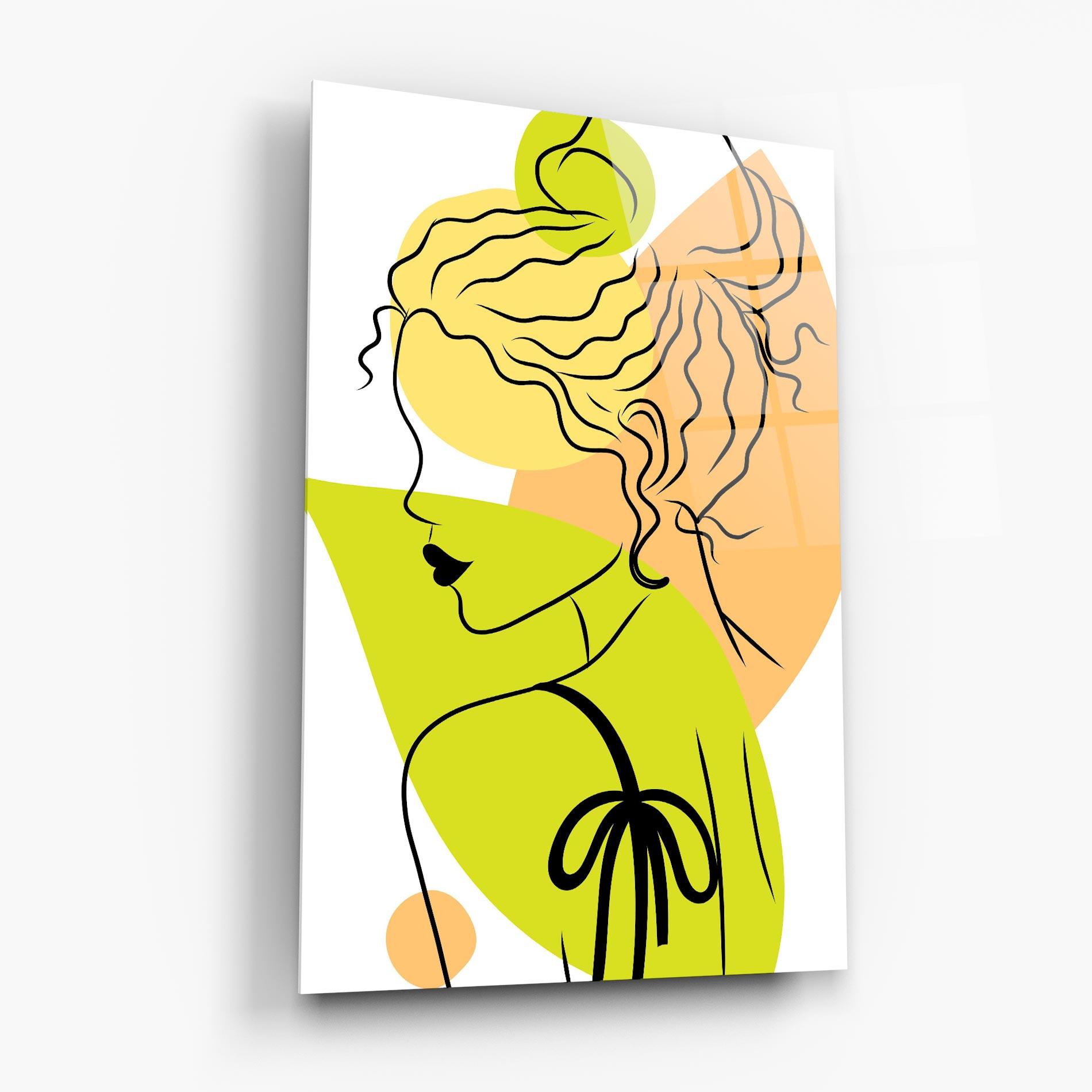 Glasbild Lime Woman mockup 6