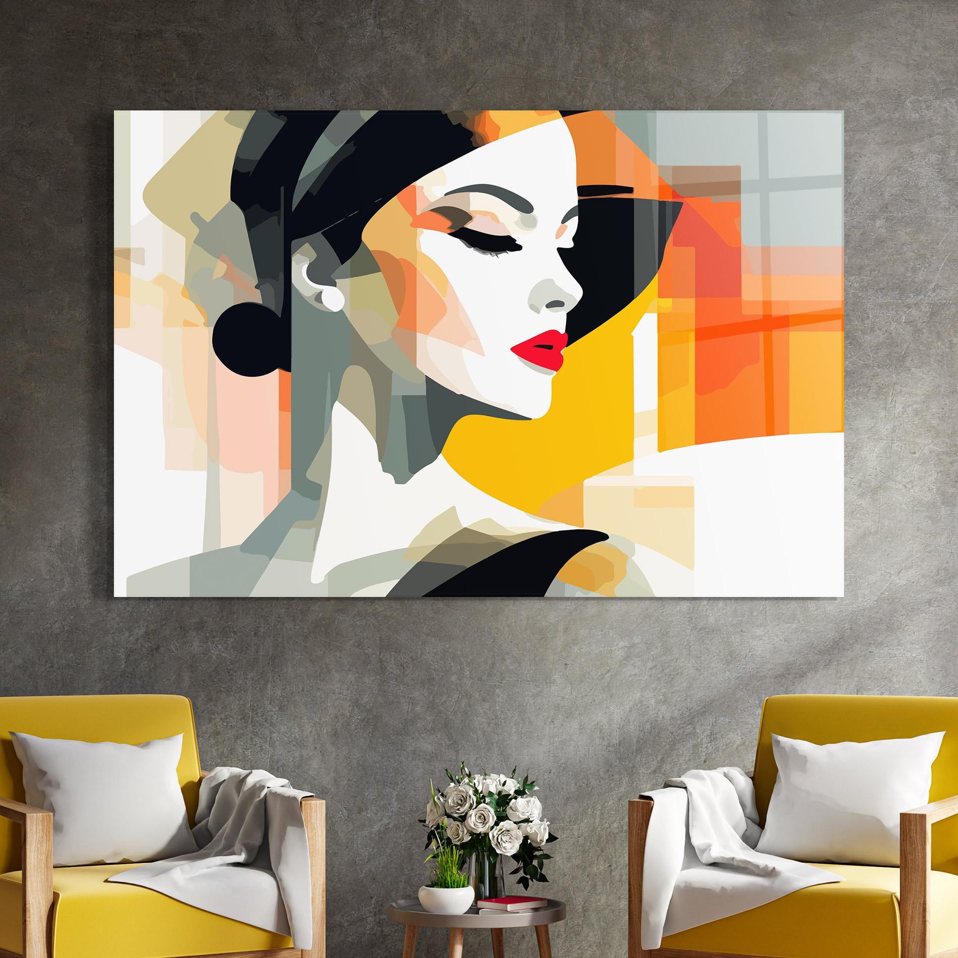 Glasbild Art Woman View mockup 4