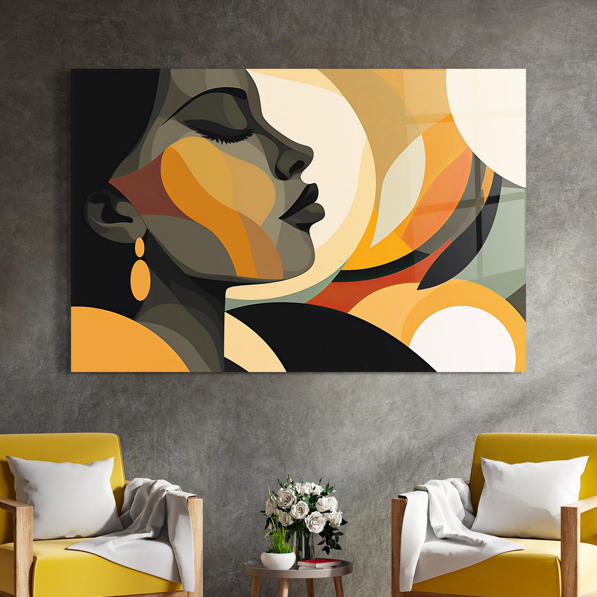 Glasbild Dreamy Graphic Girl mockup 4