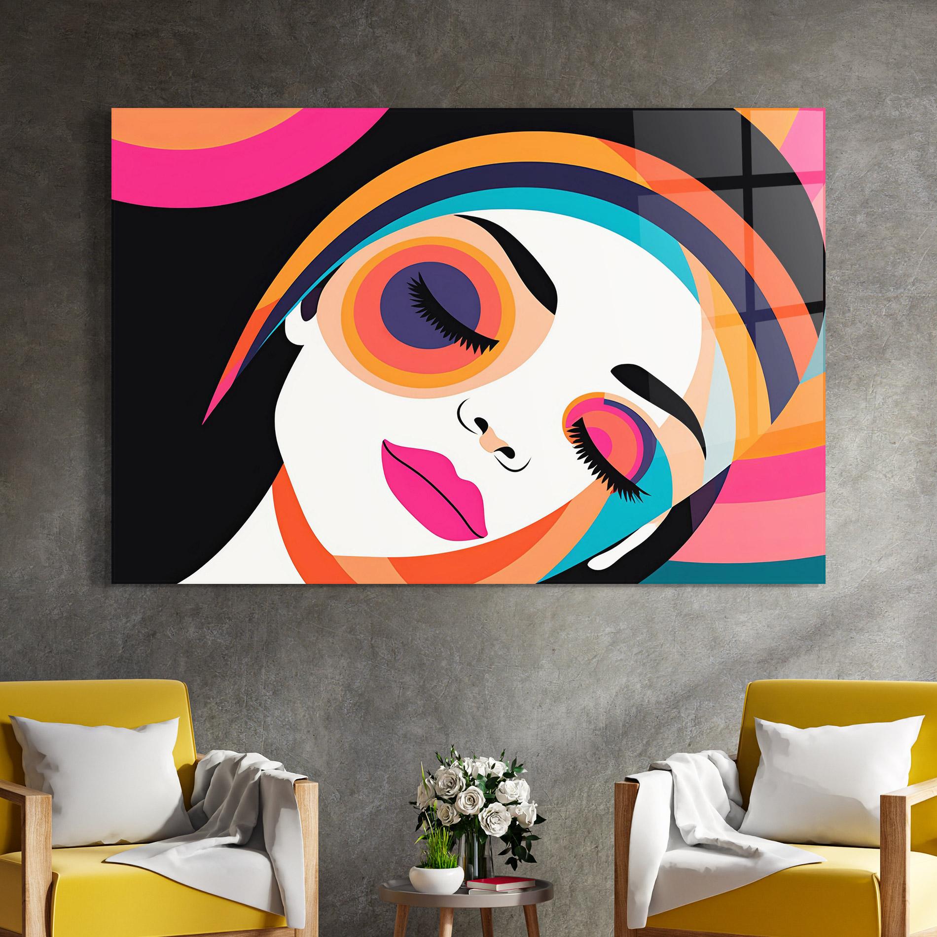 Glasbild Hypnotic Dreams mockup 4