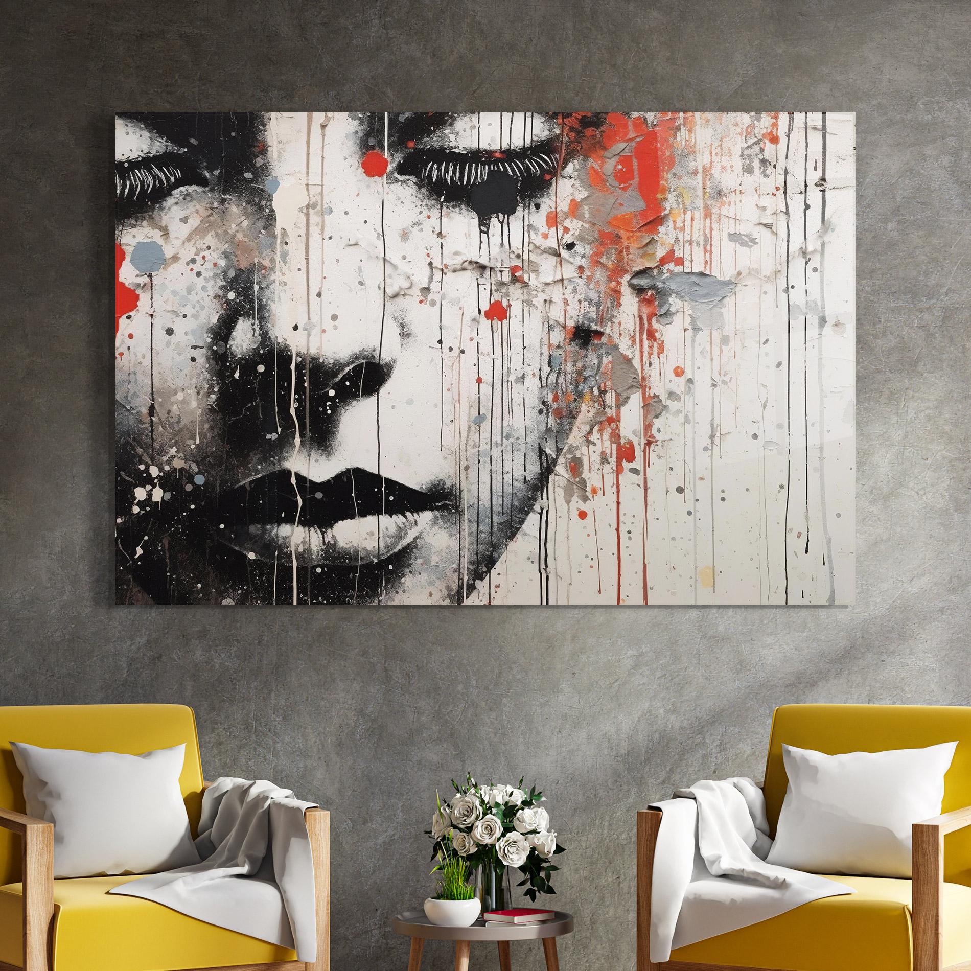 Glasbild Ink Street Graffiti mockup 4