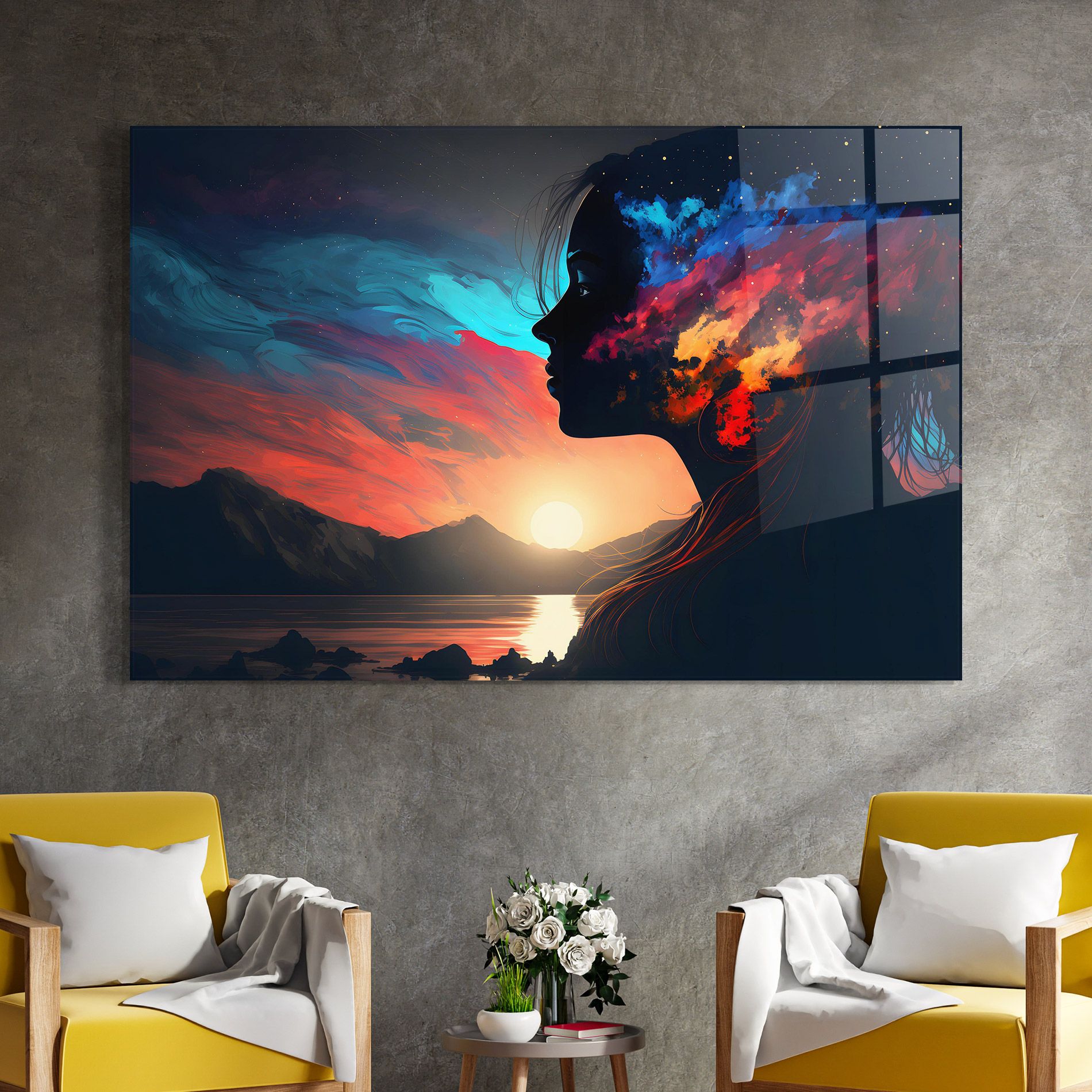 Mystical Woman Silhouette mockup 4