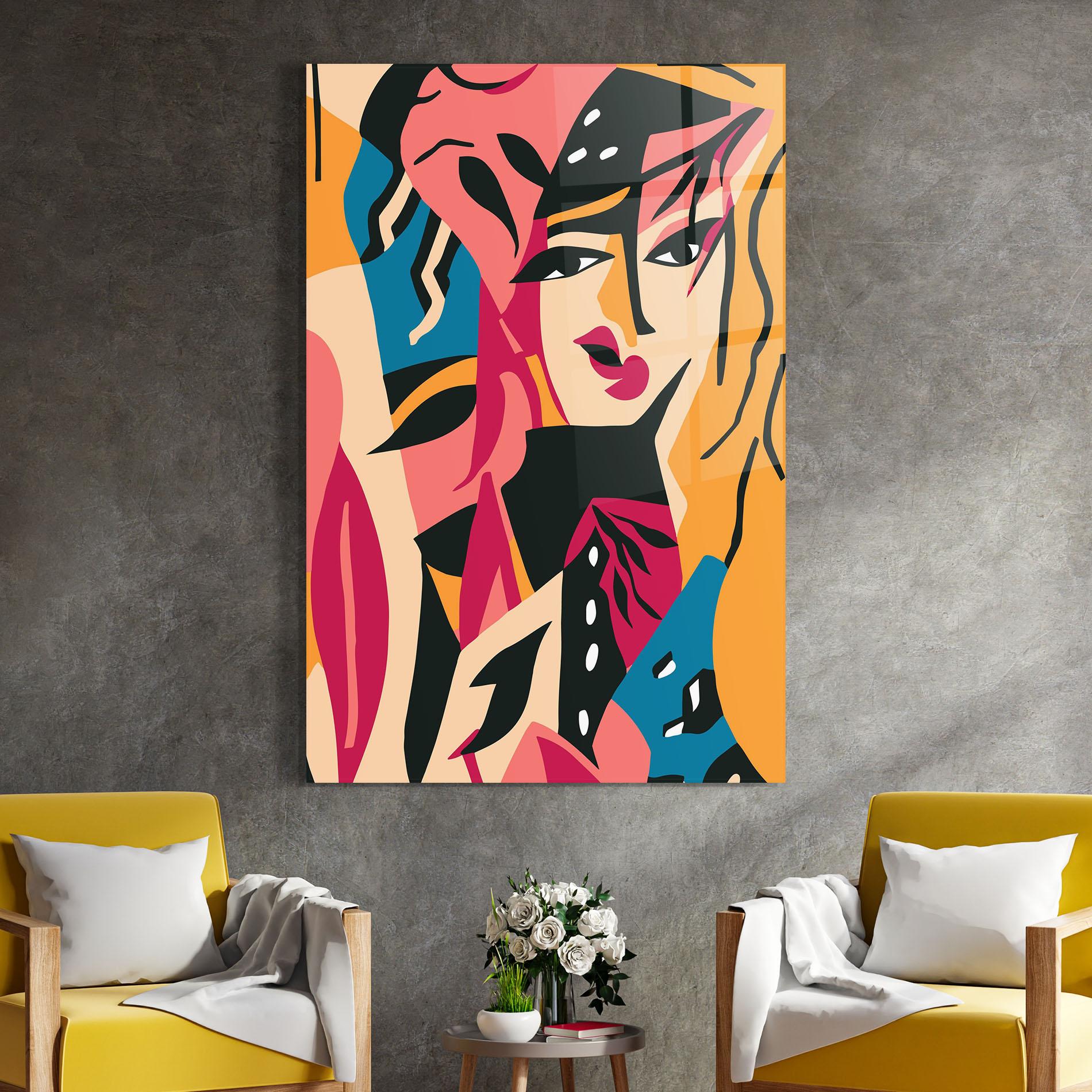 Glasbild Crowd Face mockup 4