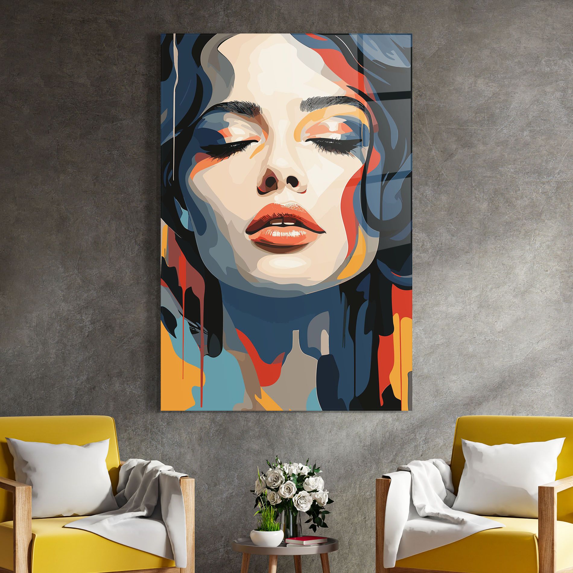 Juicy Abstract Lips mockup 4