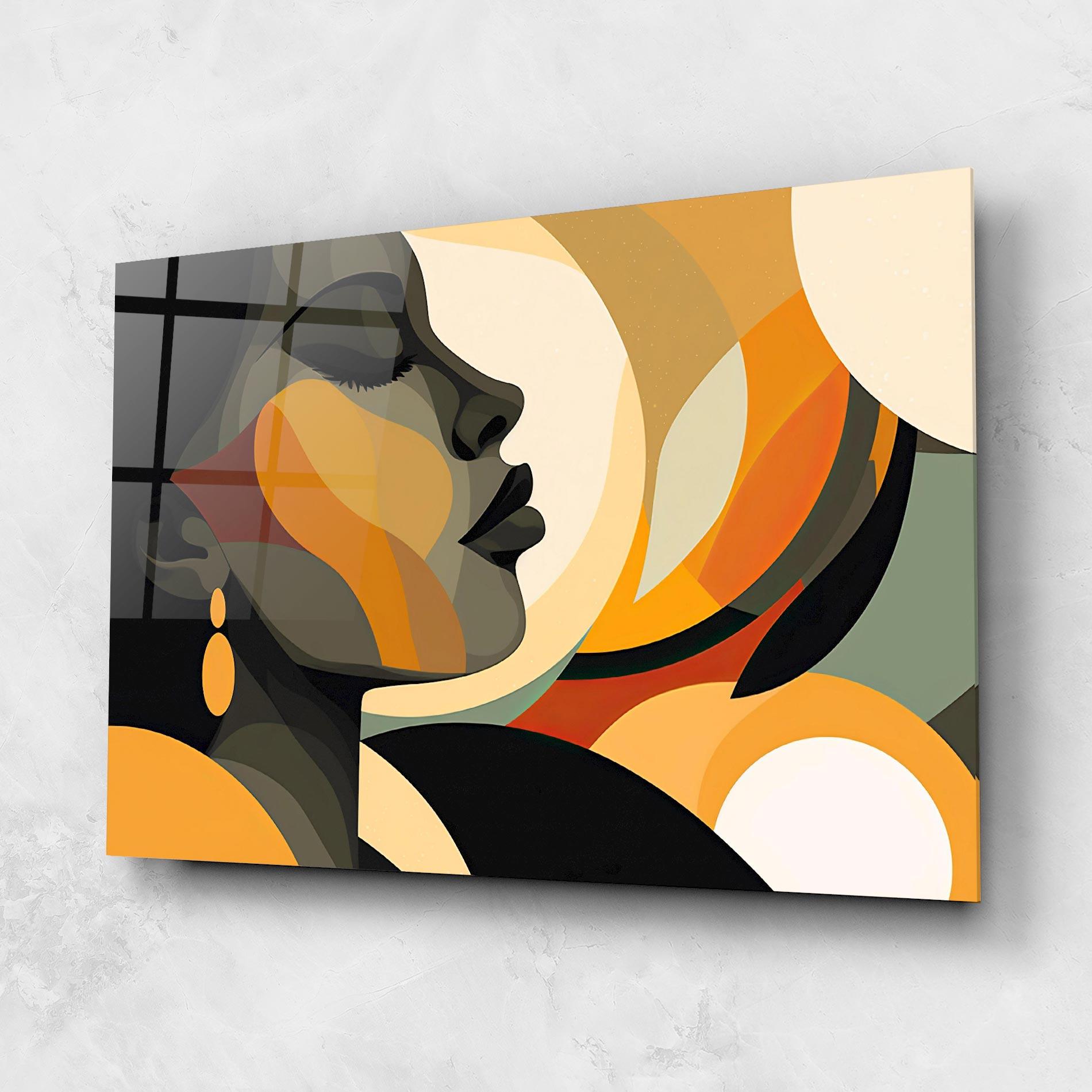 Glasbild Dreamy Graphic Girl mockup 1