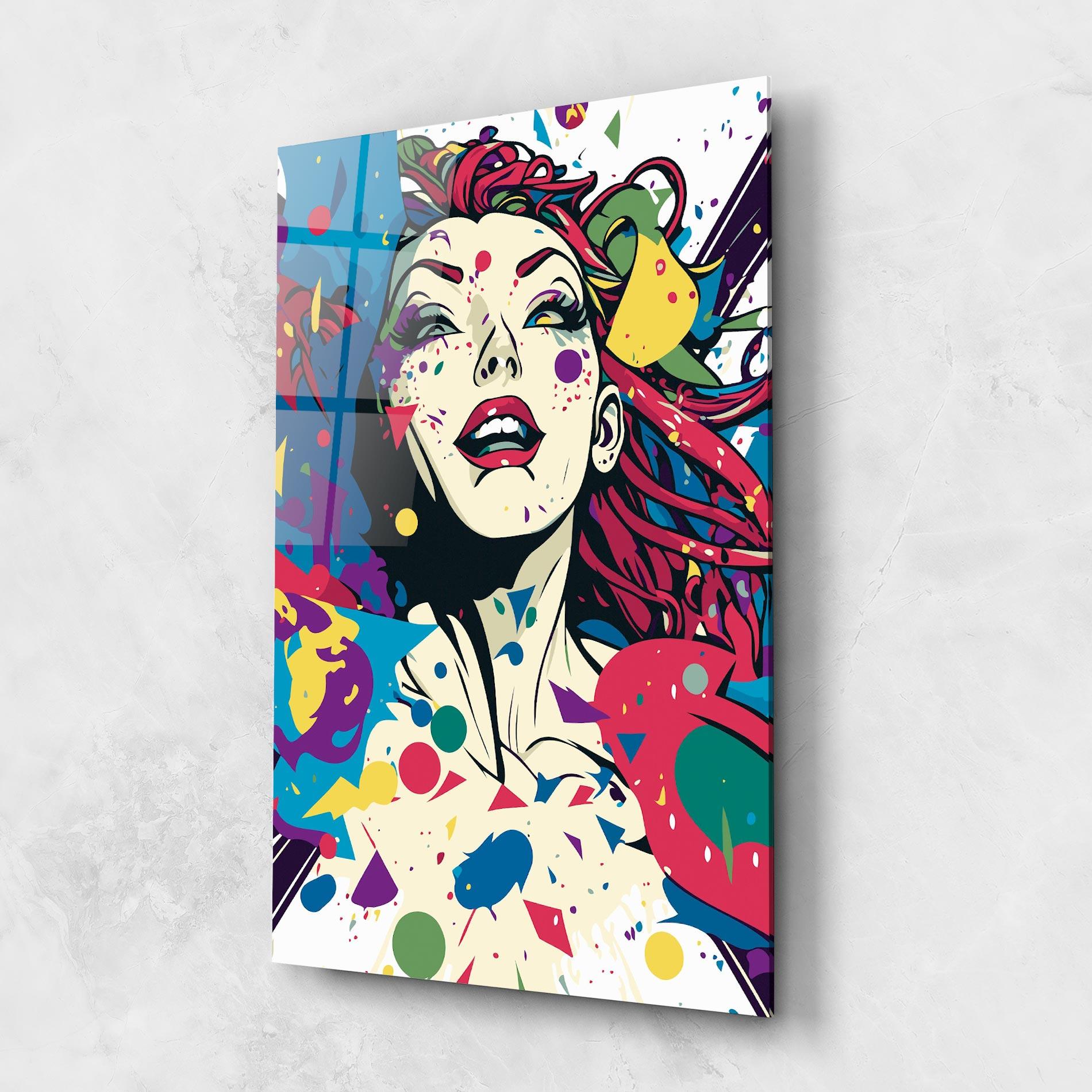 Glasbild Fictional Woman mockup 1