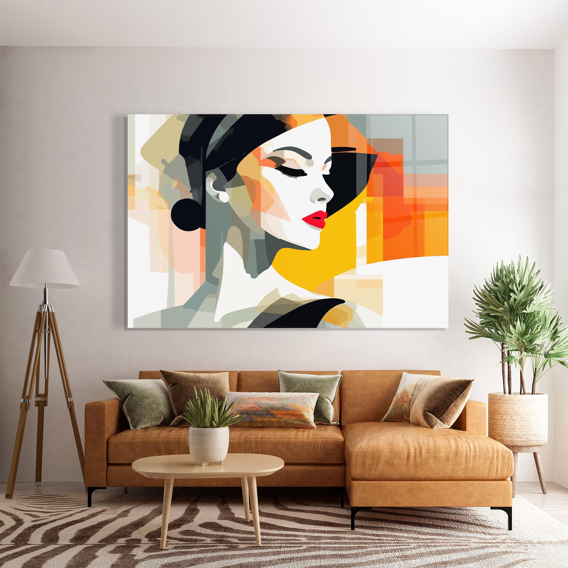 Glasbild Art Woman View mockup 7