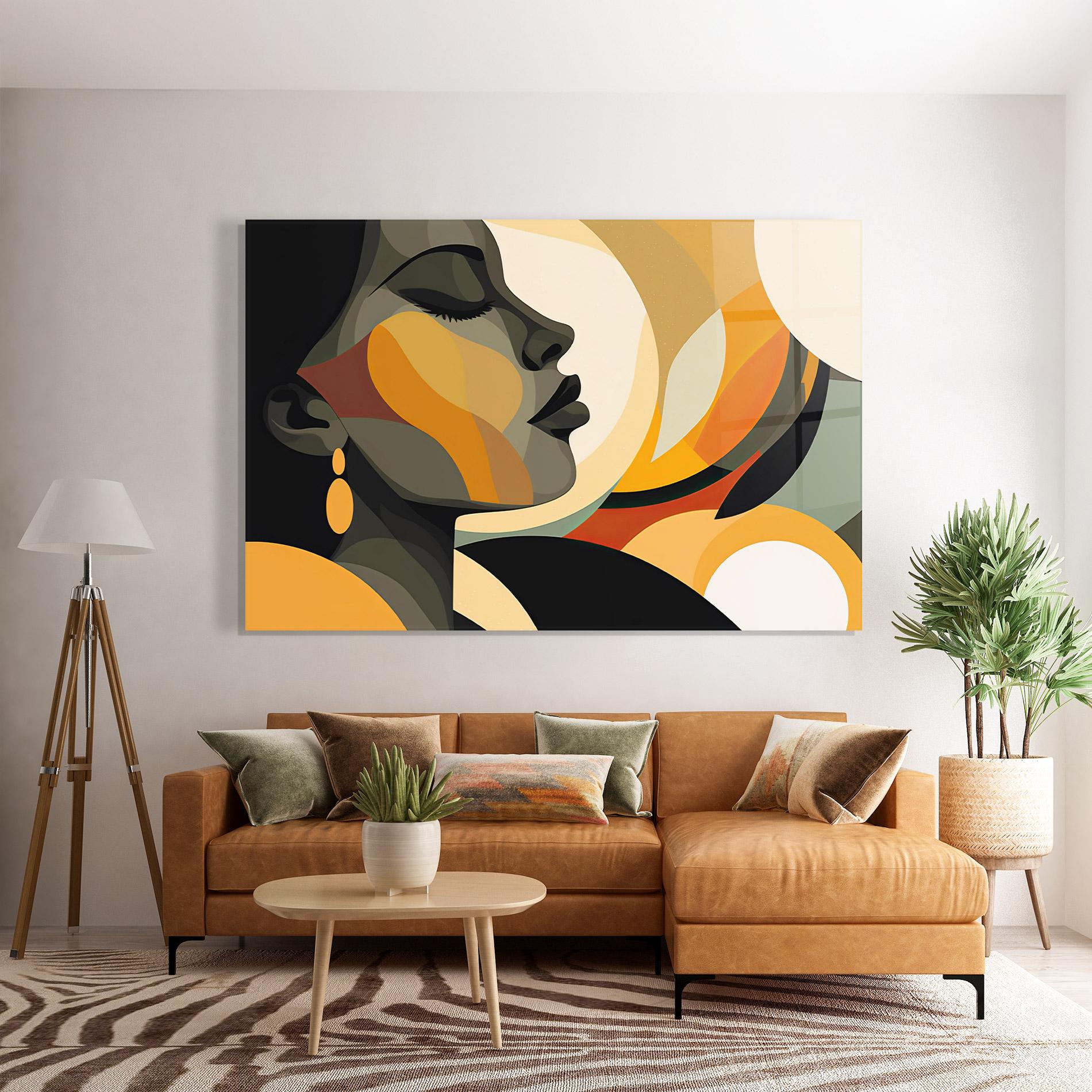 Glasbild Dreamy Graphic Girl mockup 7