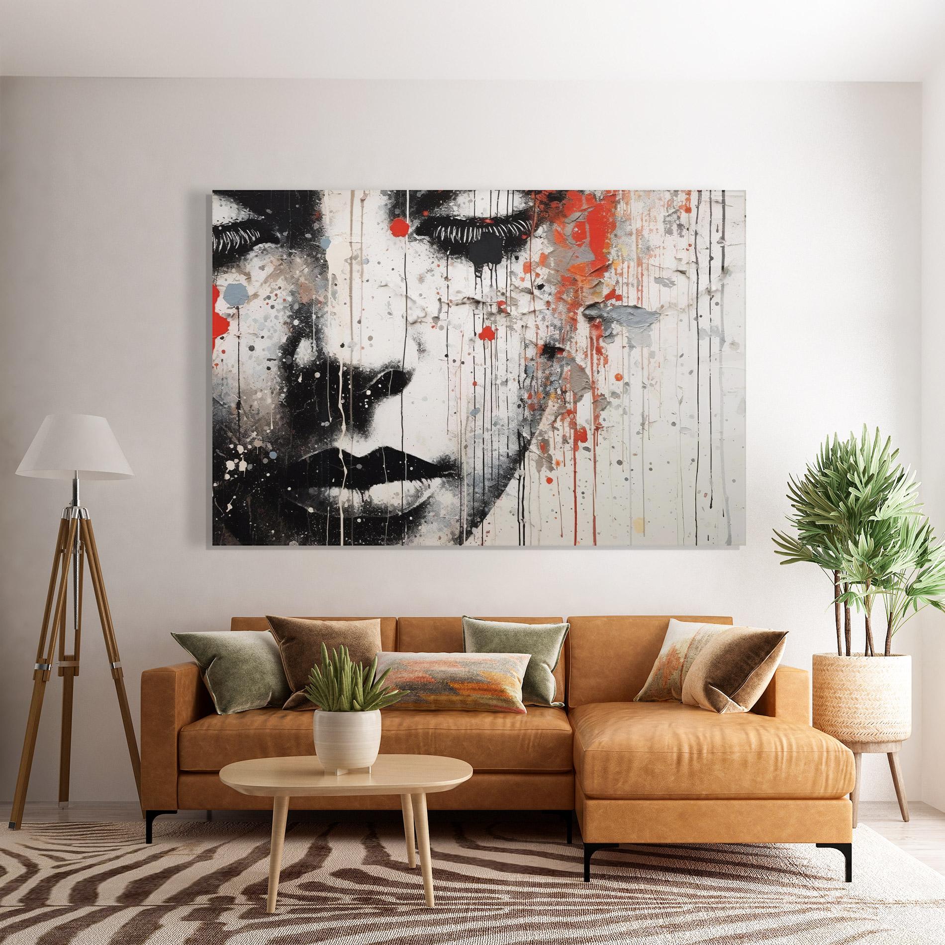 Glasbild Ink Street Graffiti mockup 7