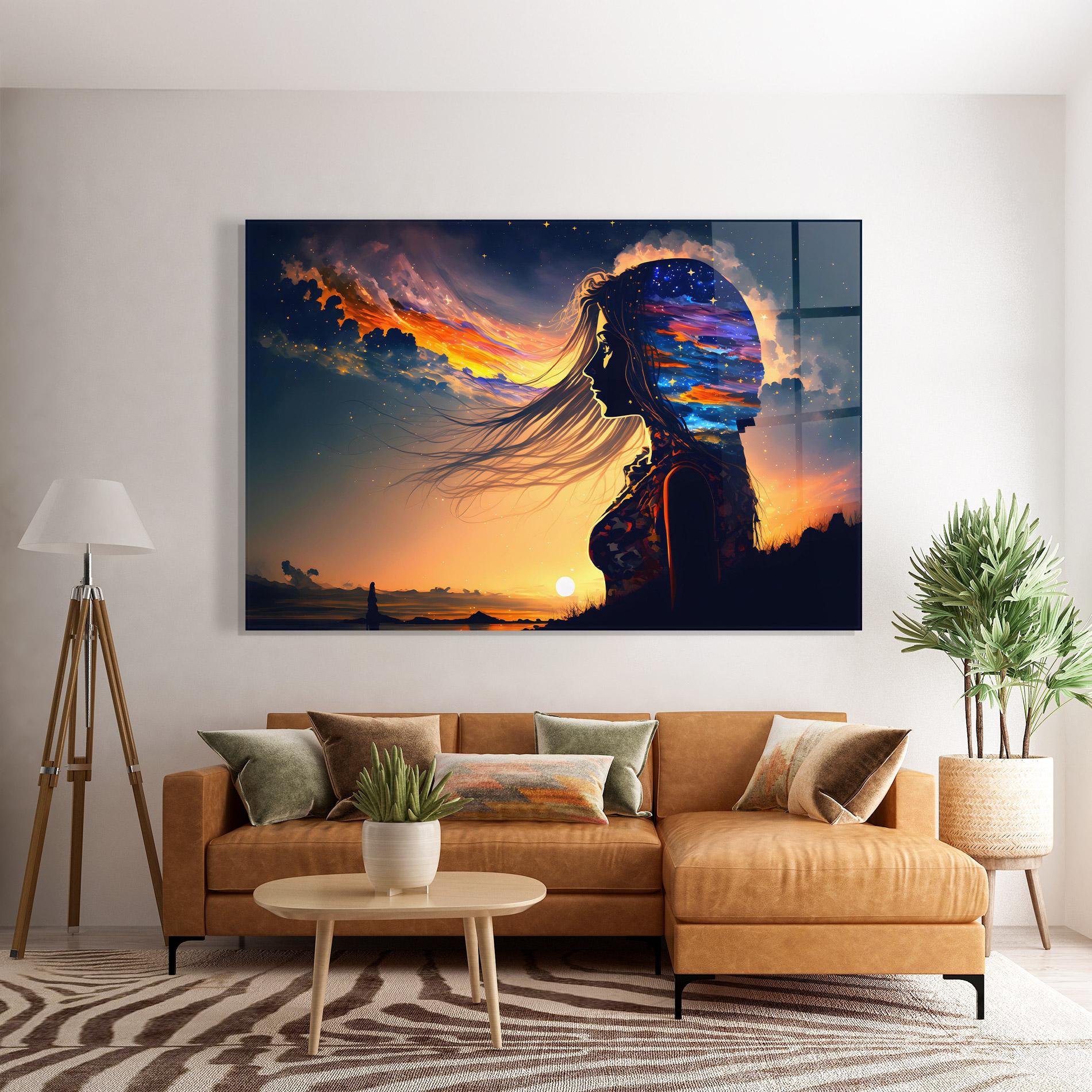 Glasbild Woman Fairytale mockup 7