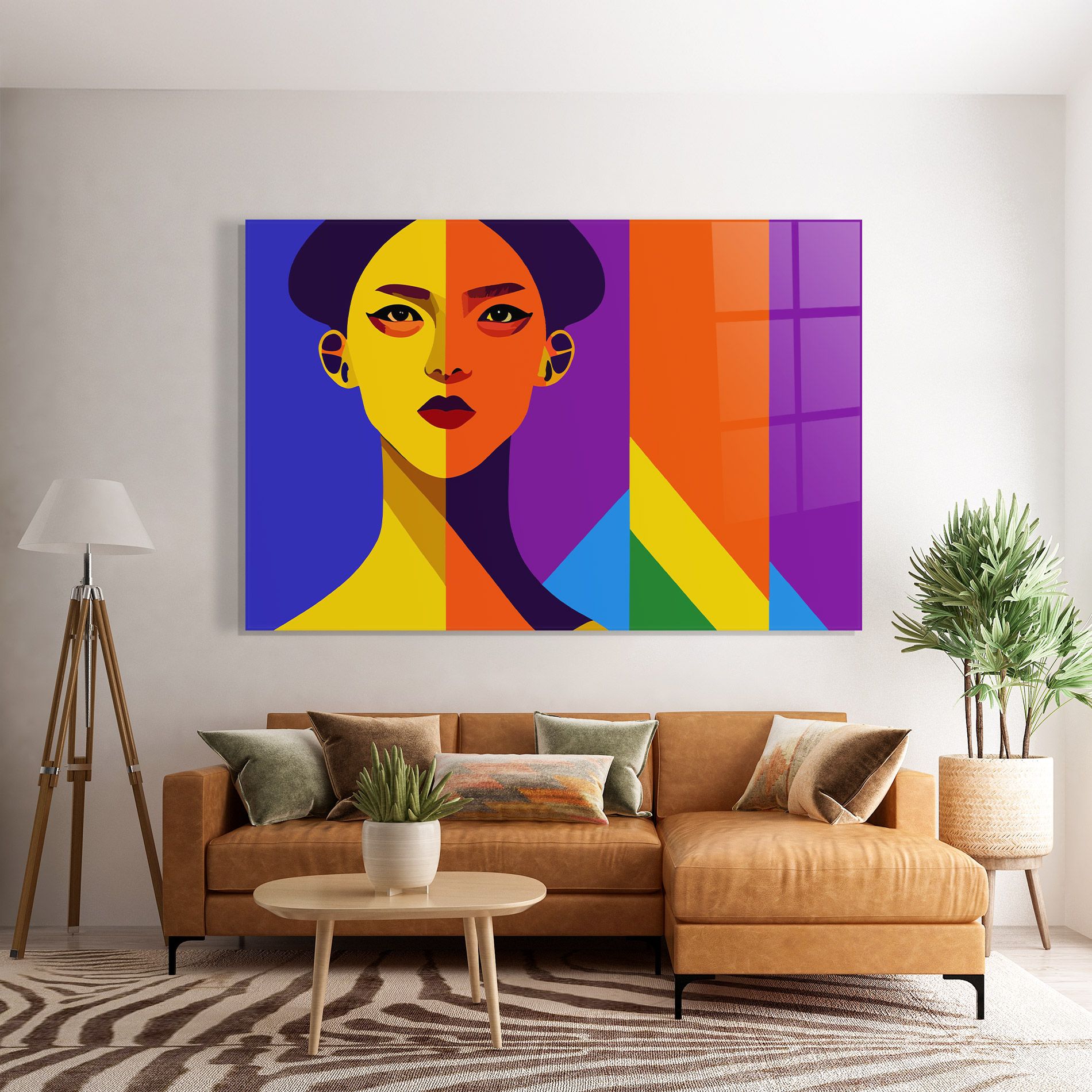 Yellow Orange Face mockup 7