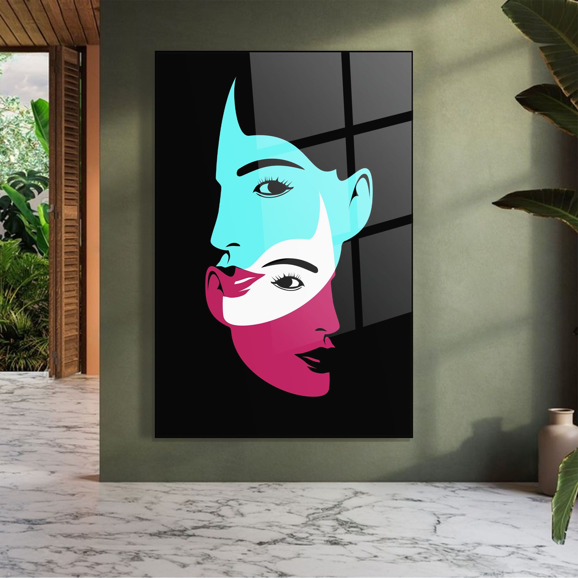 Blue Pink Women mockup 7