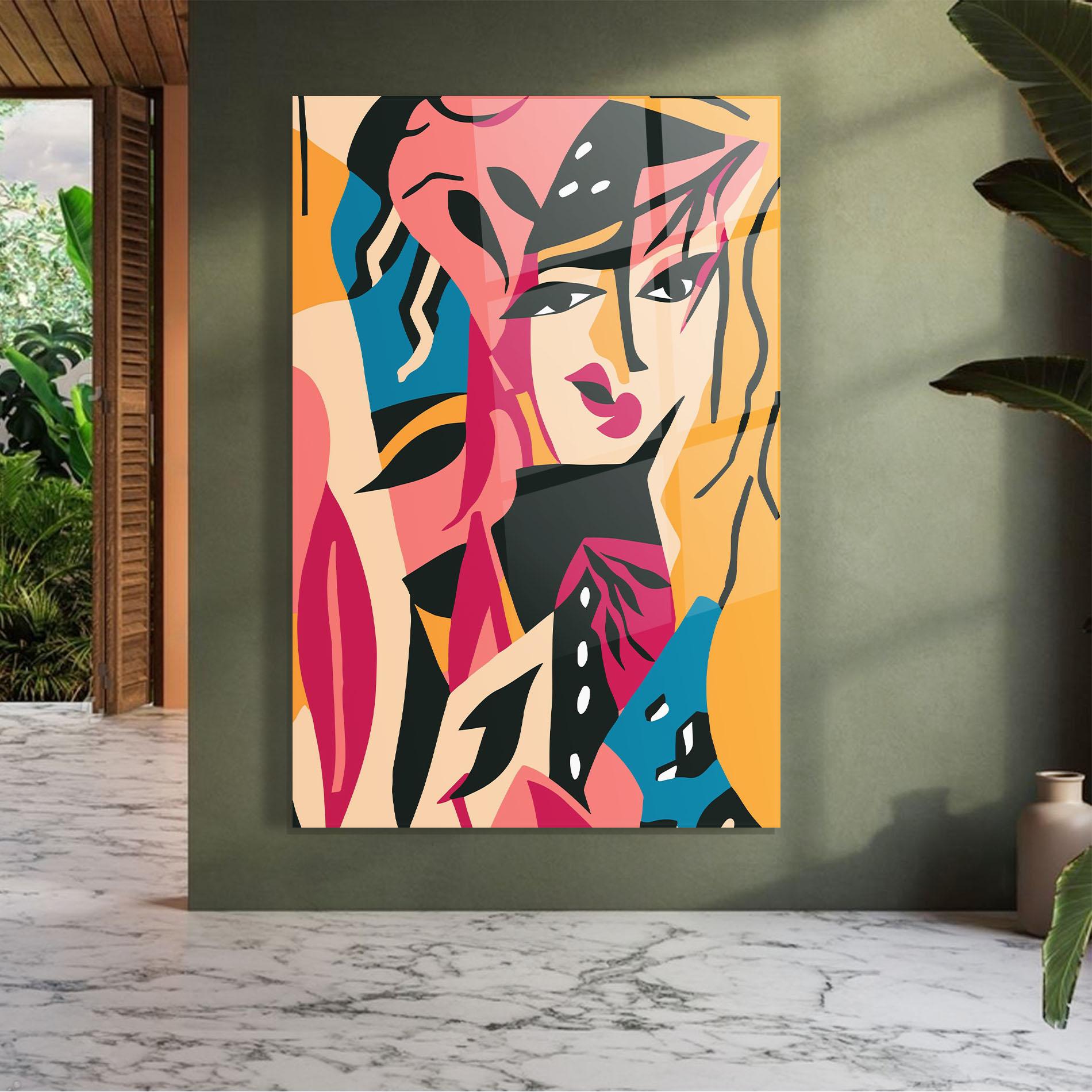 Glasbild Crowd Face mockup 7