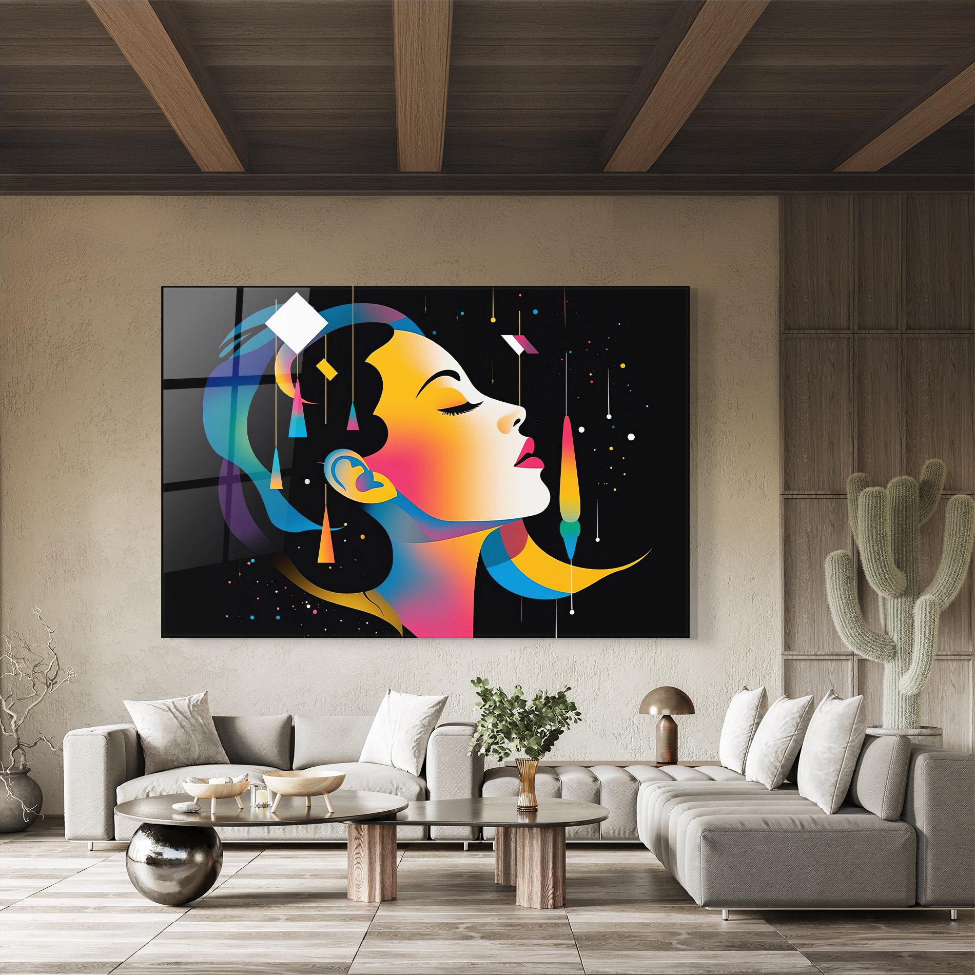 Glasbild Dreamy Night Female mockup 8