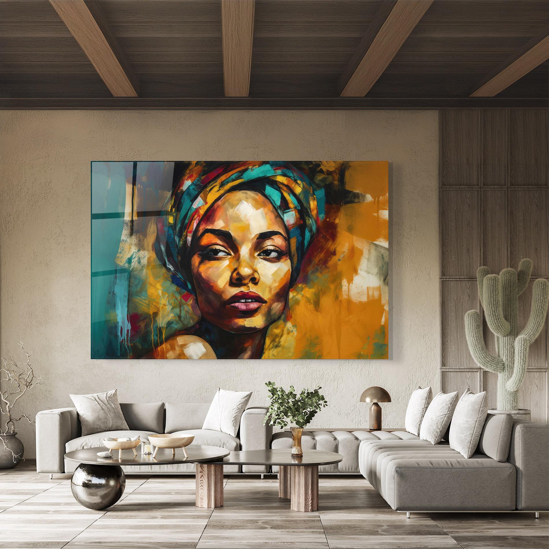 Glasbild Enigmatic Expression mockup 8