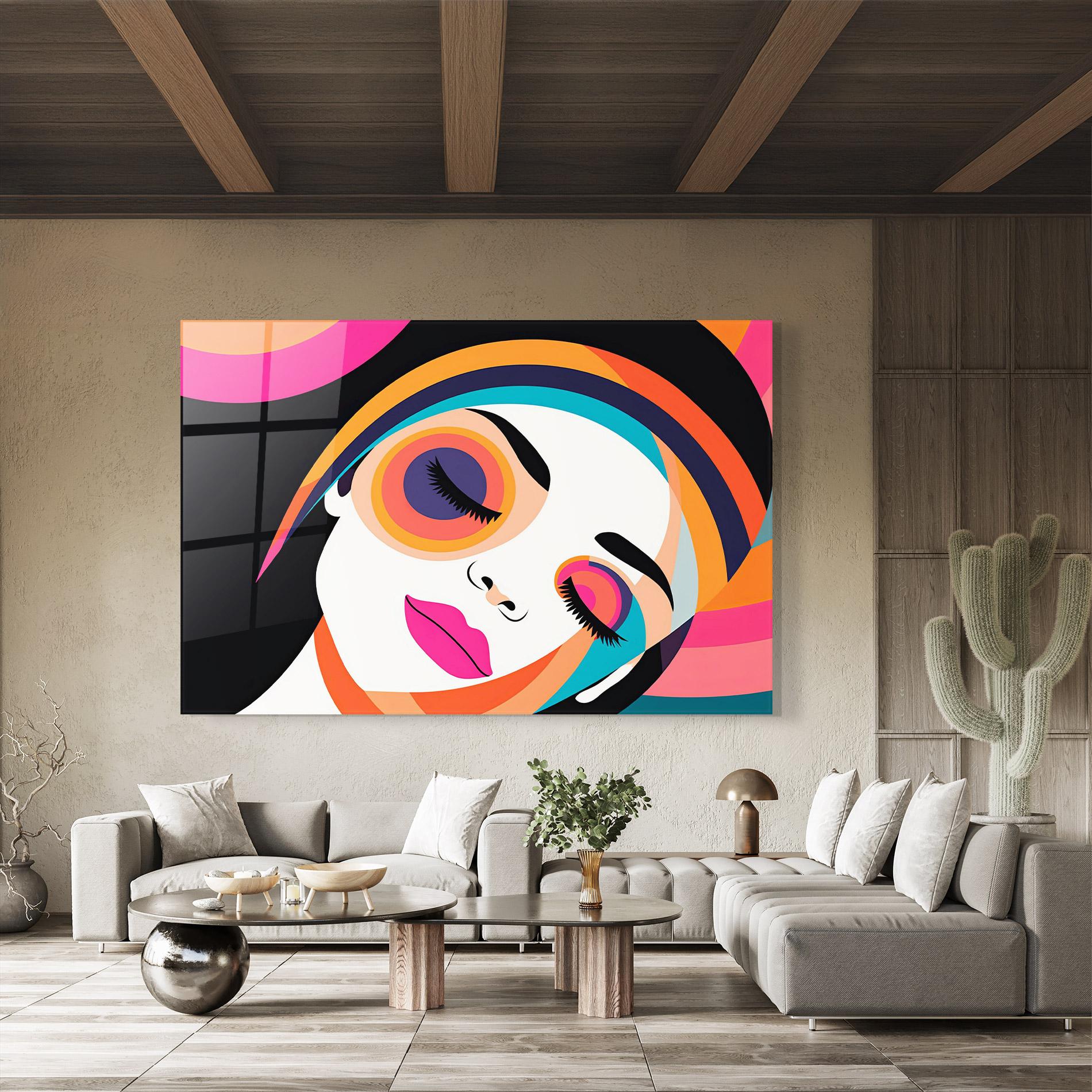 Glasbild Hypnotic Dreams mockup 8