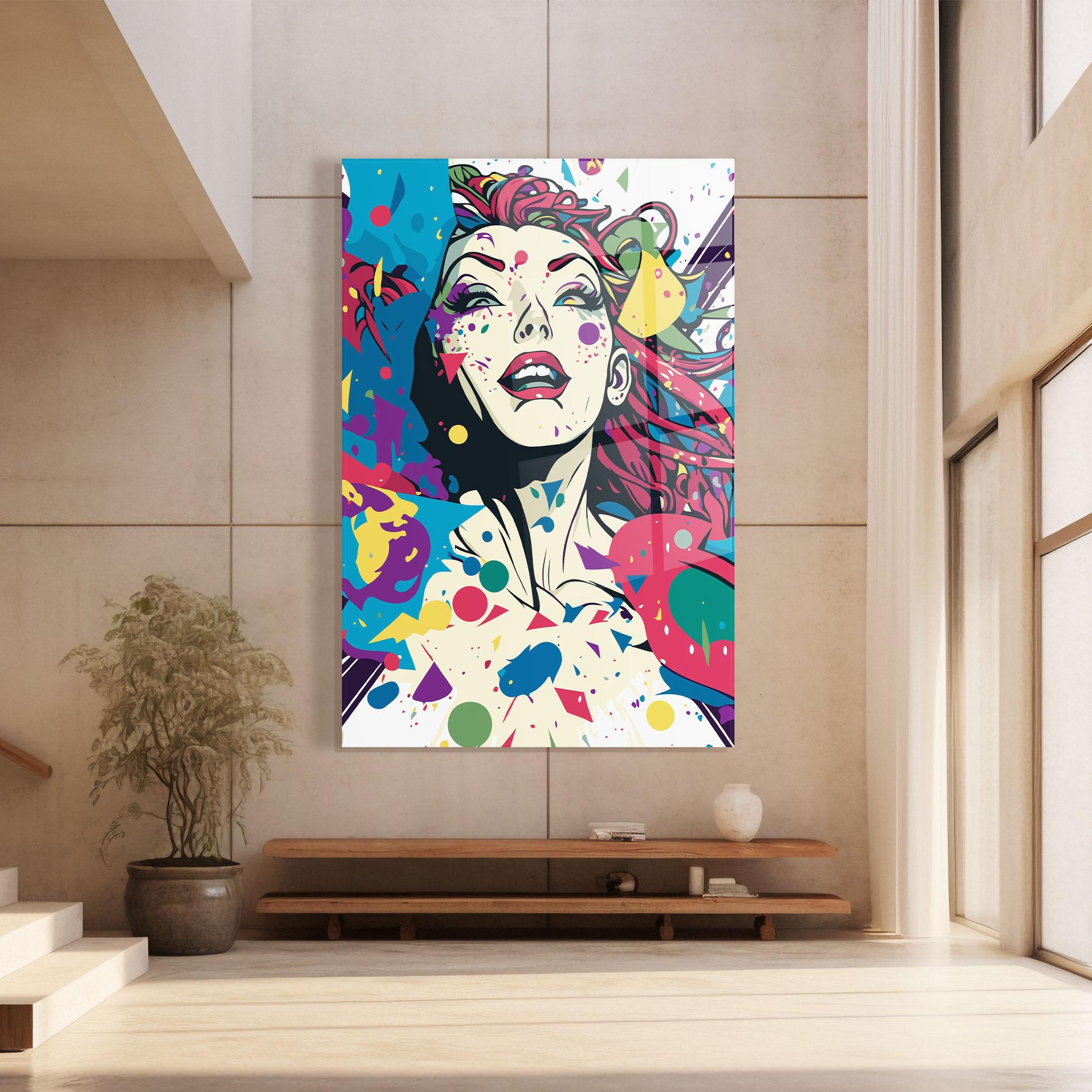 Glasbild Fictional Woman mockup 8