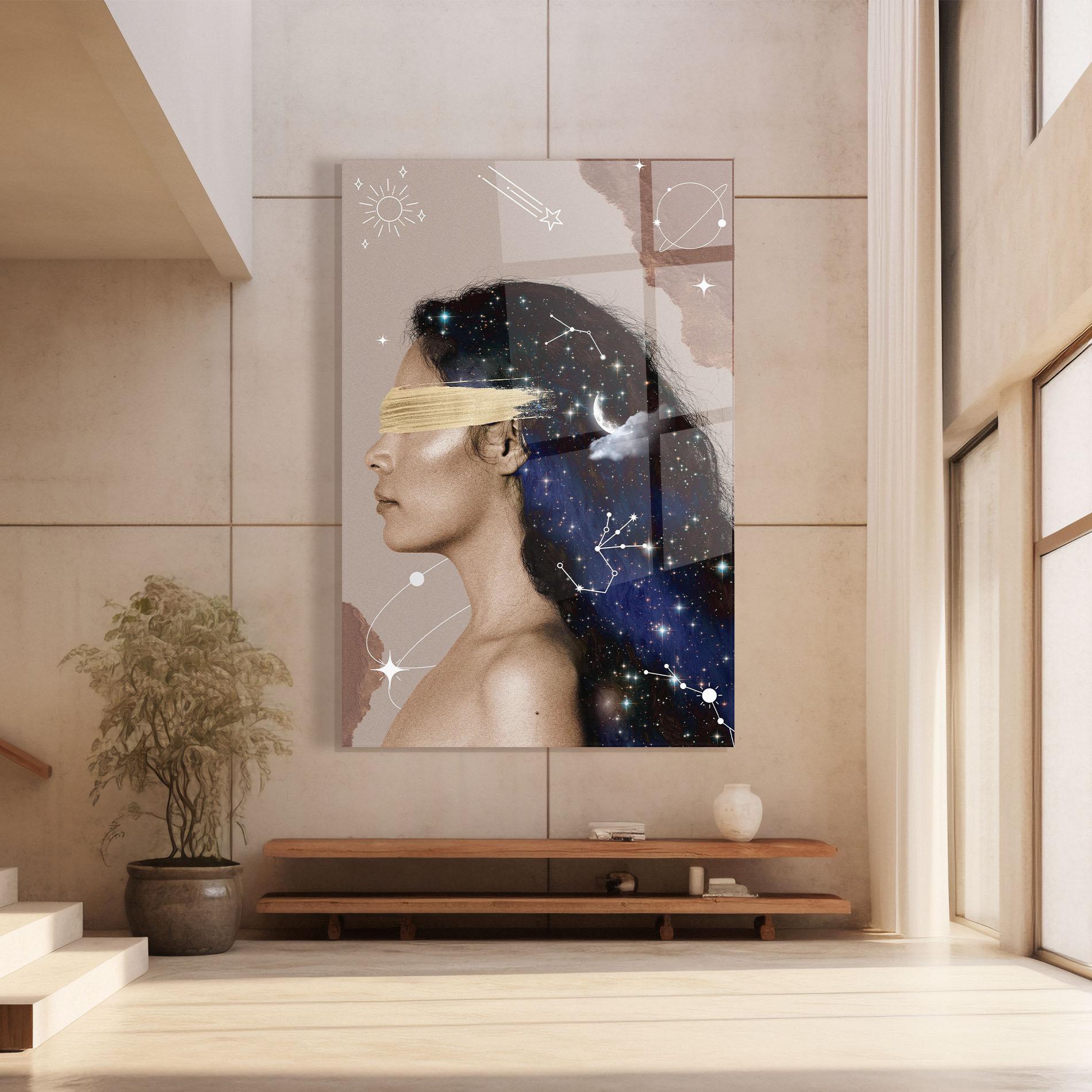 Glasbild Galaxy Hair mockup 8