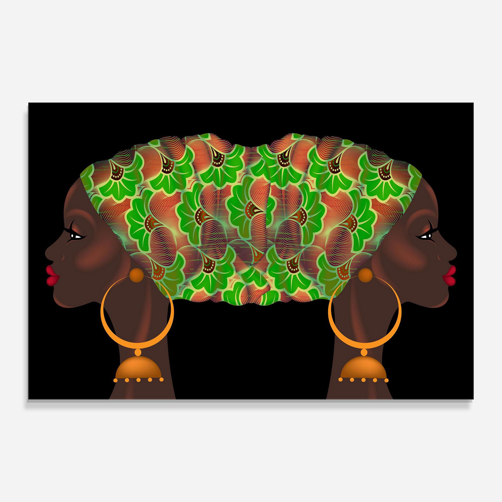Glasbild Ankara Headwrap mockup 0