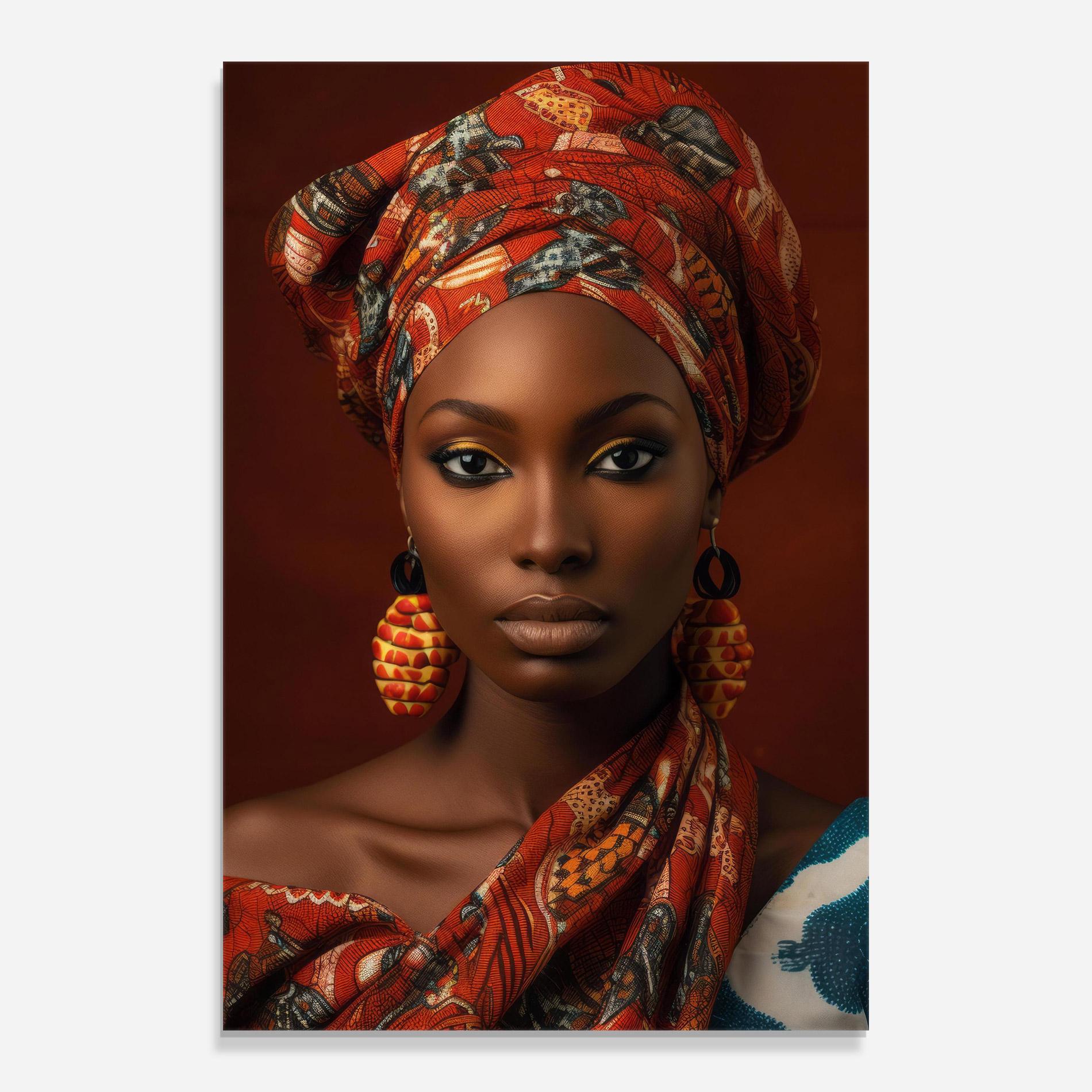 Glasbild African Black Eyeliner mockup 0