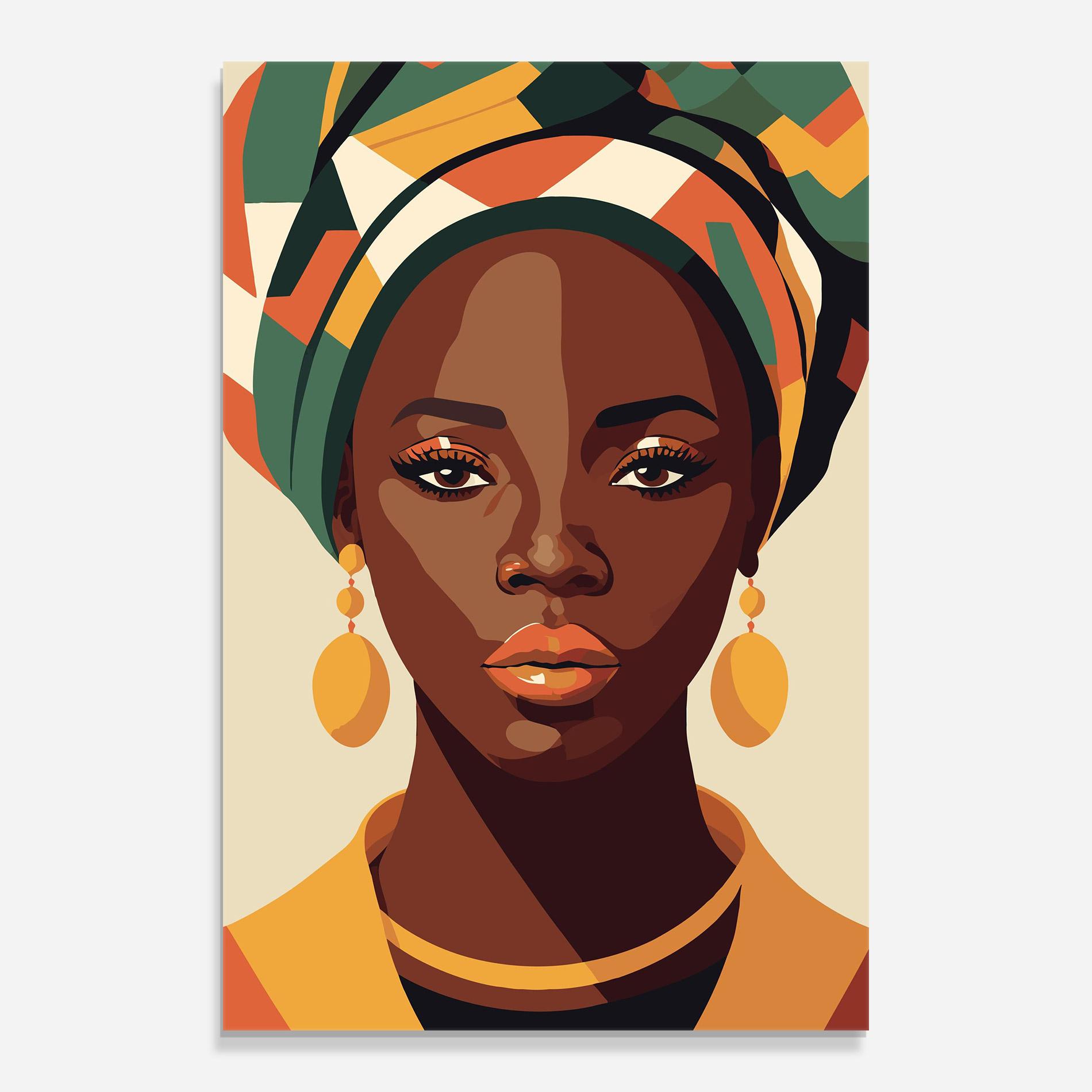 Glasbild African Portrait mockup 0