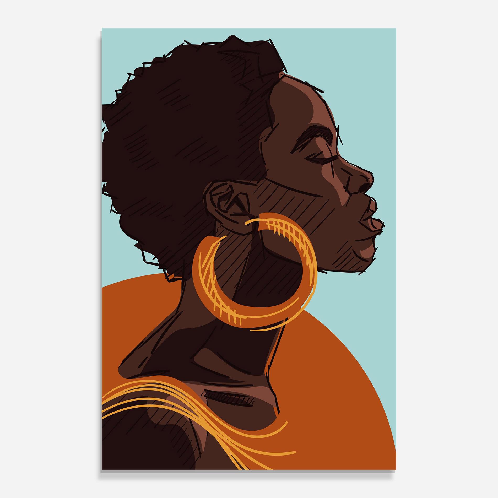 Glasbild African Short Hair mockup 0