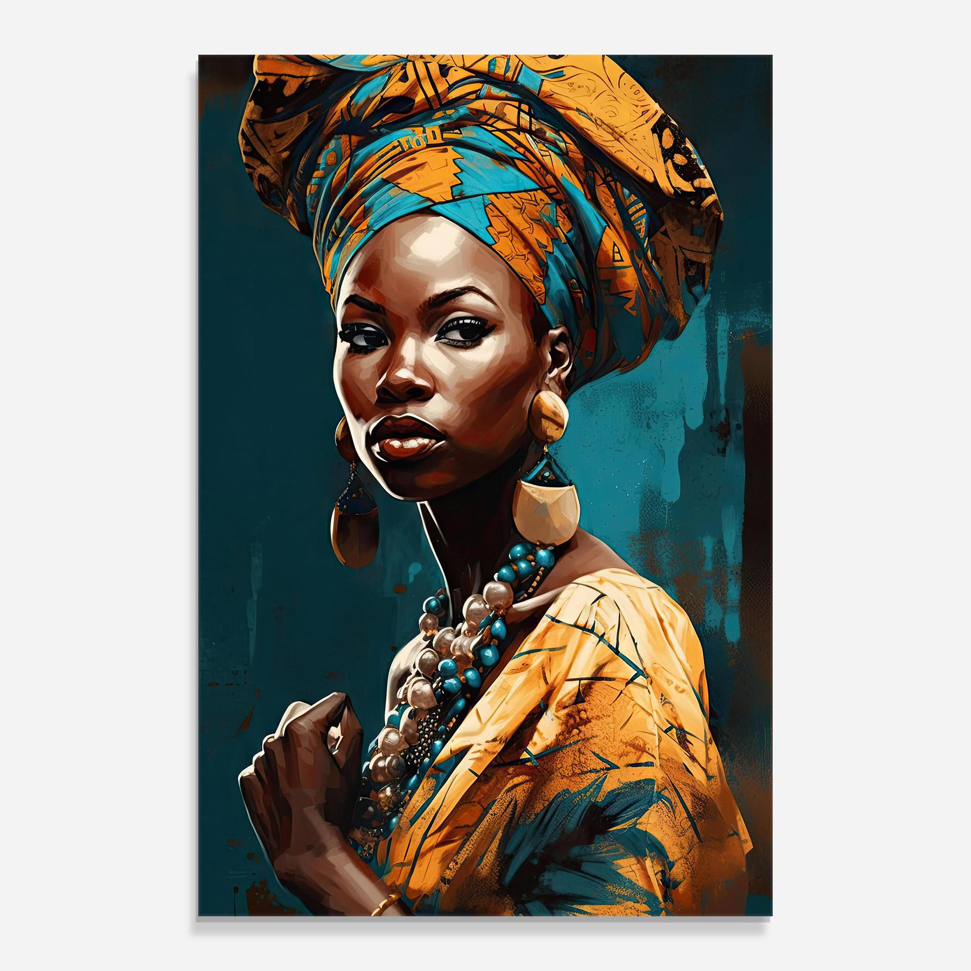 Glasbild Azure Chic Woman mockup 0